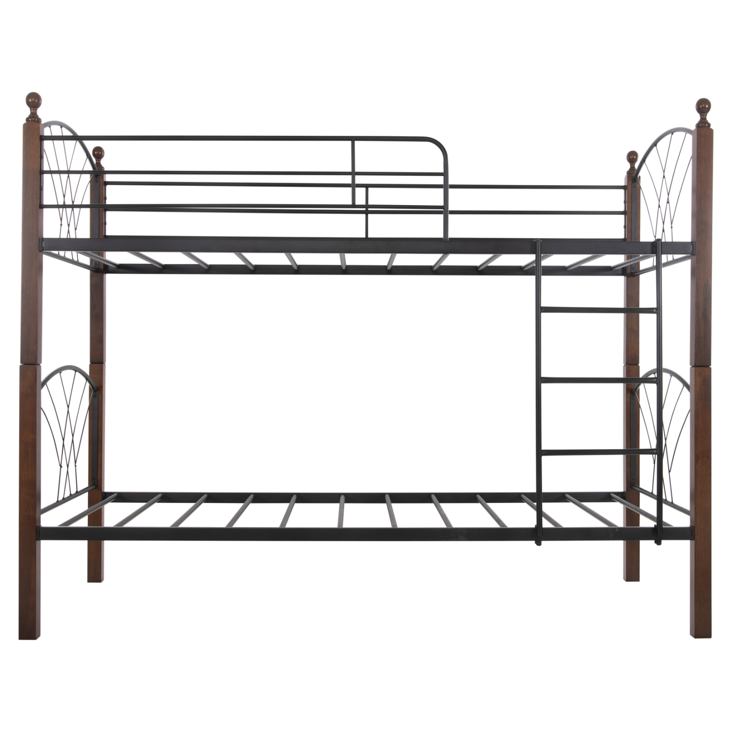 ΚΟΥΚΕΤΑ ΚΡΕΒΑΤΙ STOREY HM687 ΜΑΥΡΟ ΜΕΤΑΛΛΟ-ΚΑΡΥΔΙ RUBBERWOOD-ΓΙΑ ΣΤΡΩΜΑ 190x90εκ 4