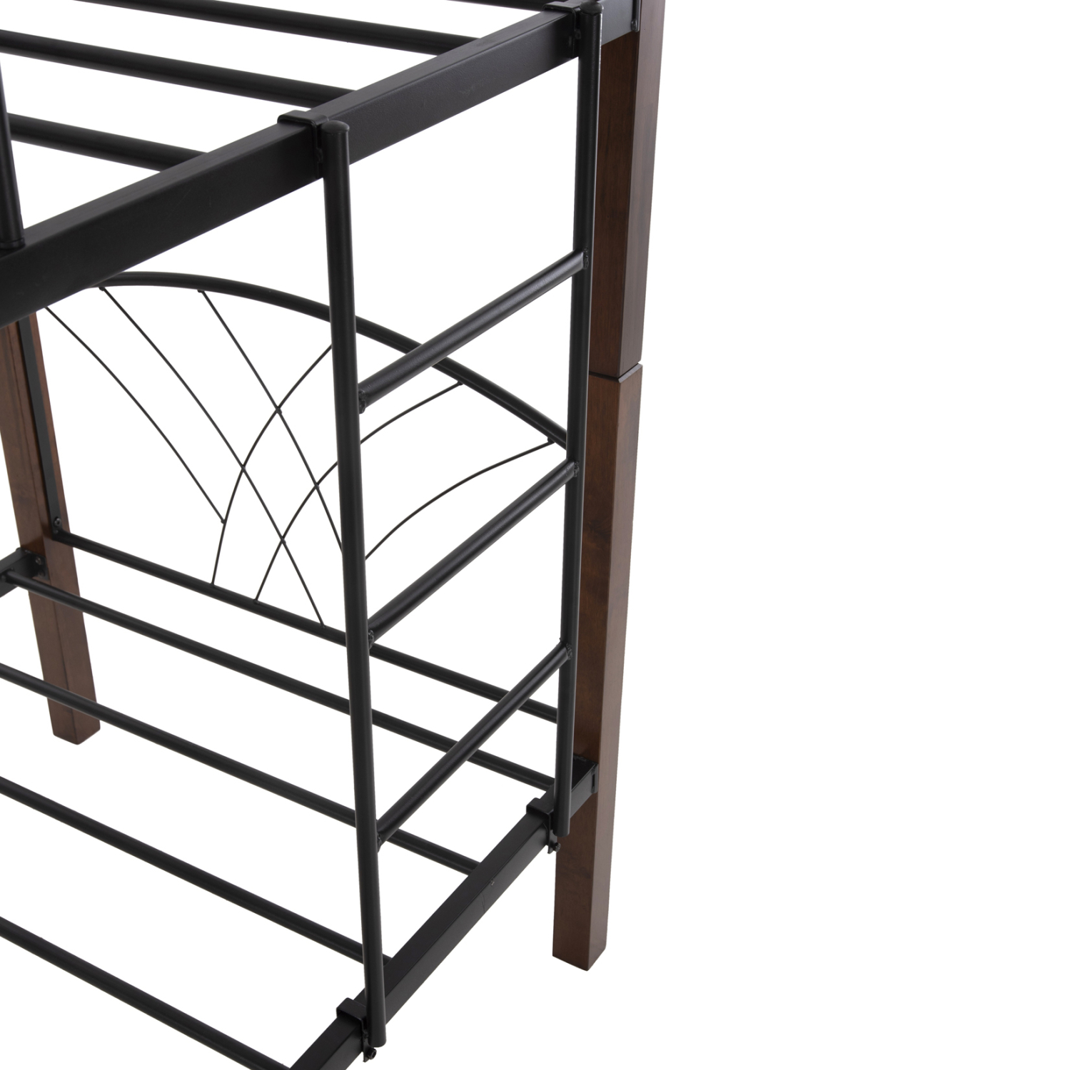 ΚΟΥΚΕΤΑ ΚΡΕΒΑΤΙ STOREY HM687 ΜΑΥΡΟ ΜΕΤΑΛΛΟ-ΚΑΡΥΔΙ RUBBERWOOD-ΓΙΑ ΣΤΡΩΜΑ 190x90εκ 7