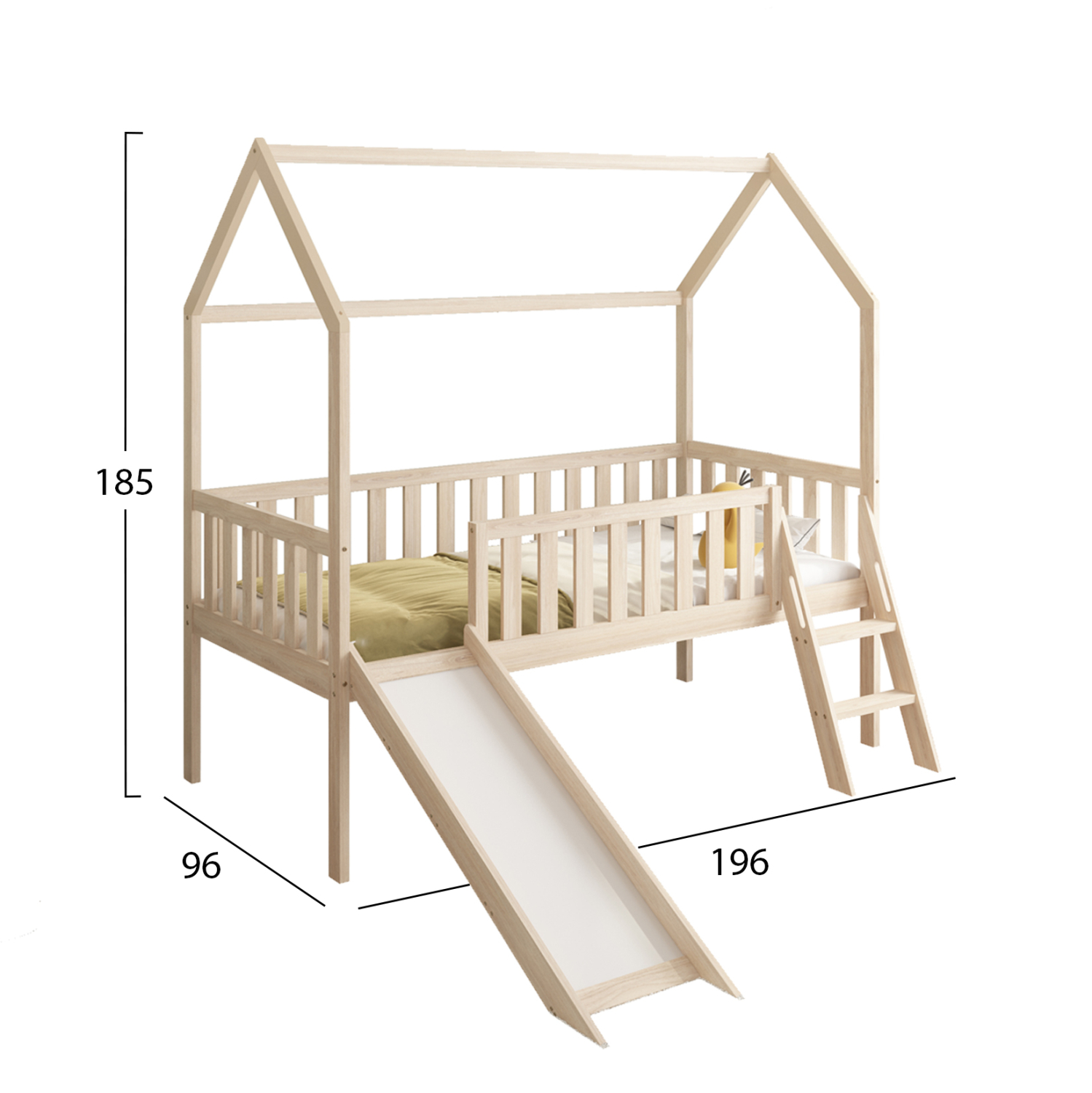 ΠΑΙΔΙΚΟ ΚΡΕΒΑΤΙ τ.MONTESSORI ΜΕ ΤΣΟΥΛΗΘΡΑ PHYLLIS HM701.01 ΞΥΛΟ ΠΕΥΚΟΥ ΦΥΣΙΚΟ ΓΙΑ 90x190εκ 3