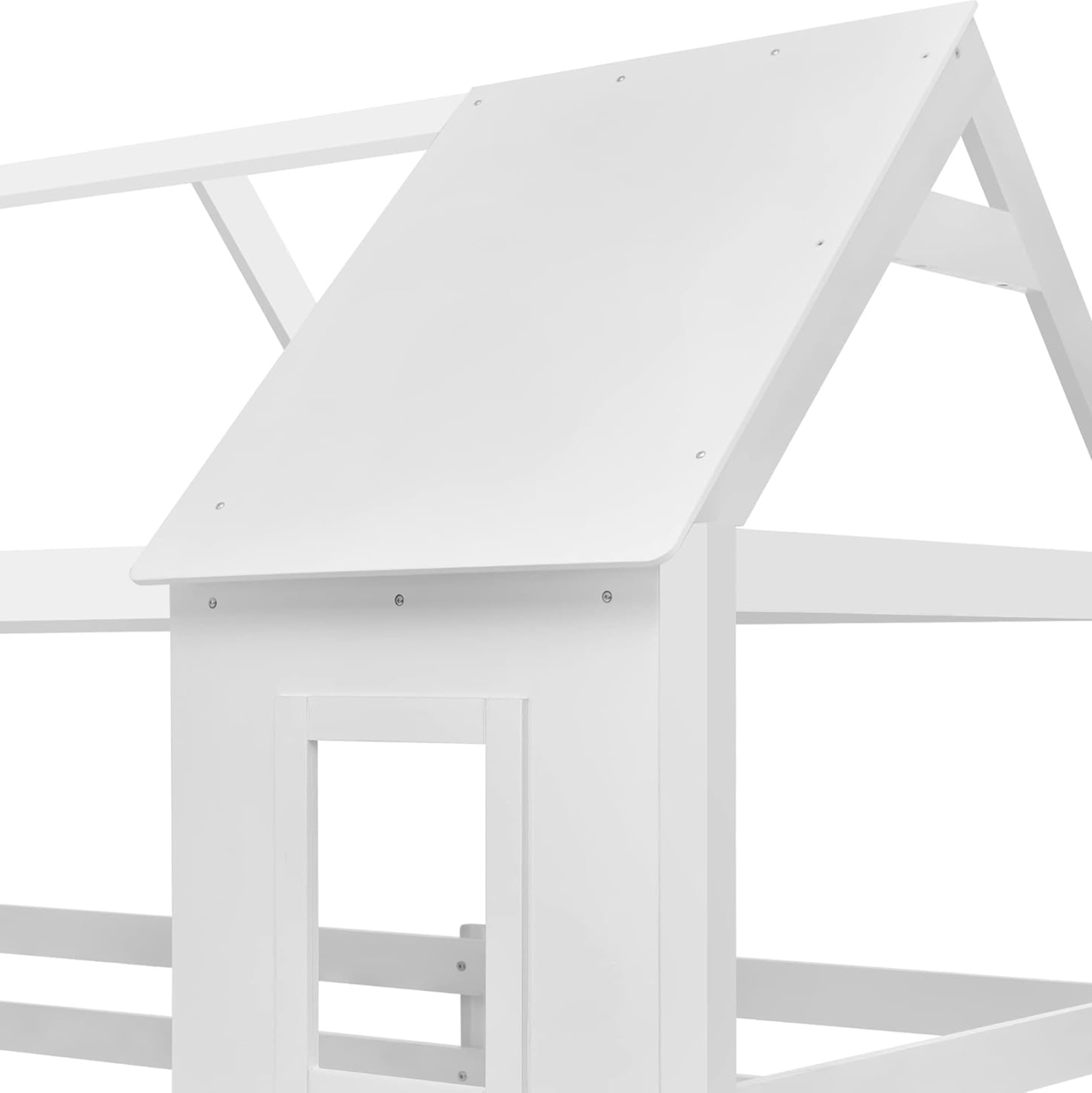 ΠΑΙΔΙΚΗ ΚΟΥΚΕΤΑ ΣΠΙΤΑΚΙ  τ.MONTESSORI HOOD HM705.03 ΞΥΛΟ ΠΕΥΚΟΥ ΣΕ ΛΕΥΚΟ-ΣΤΡΩΜΑΤΑ 190x90εκ 4