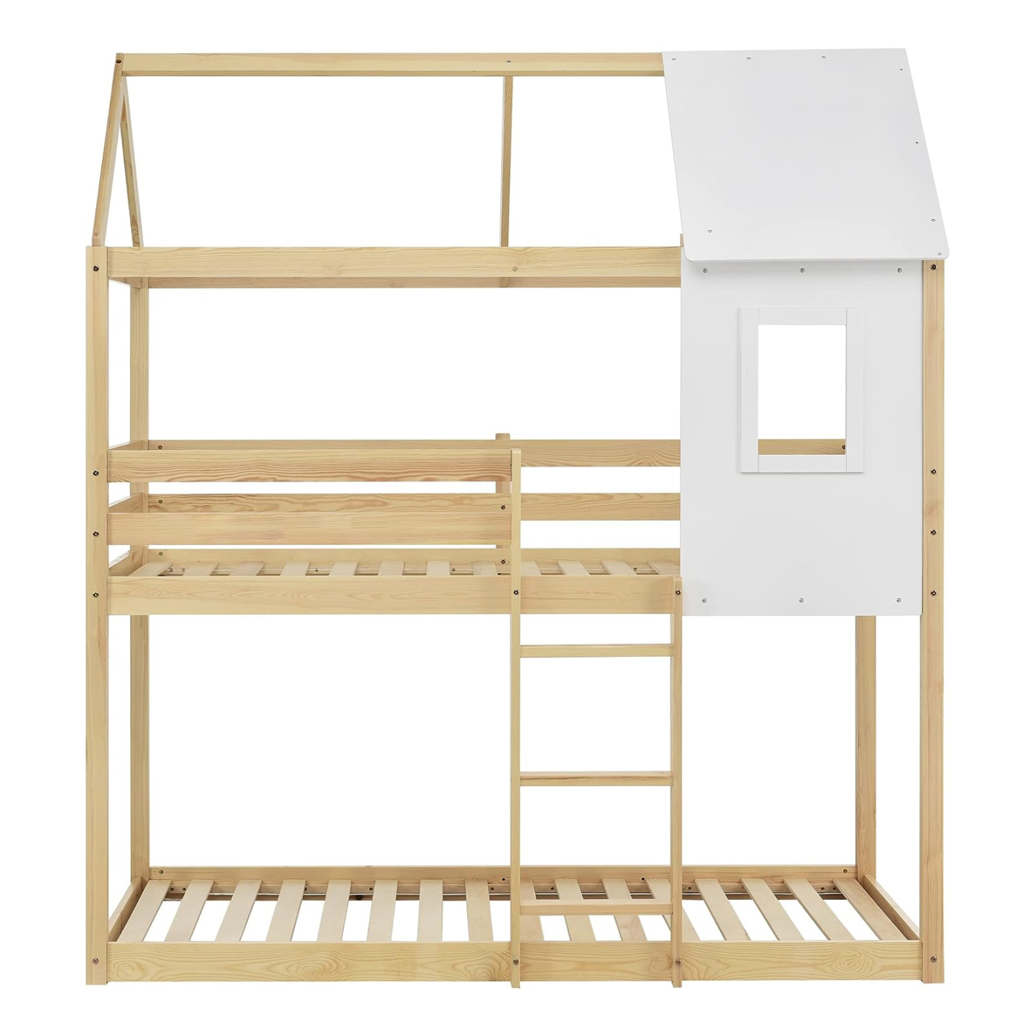 ΠΑΙΔΙΚΗ ΚΟΥΚΕΤΑ ΣΠΙΤΑΚΙ τ.MONTESSORI HOOD HM705.01 ΞΥΛΟ ΠΕΥΚΟΥ ΣΕ ΦΥΣΙΚΟ-ΣΤΡΩΜΑΤΑ 190x90εκ 4
