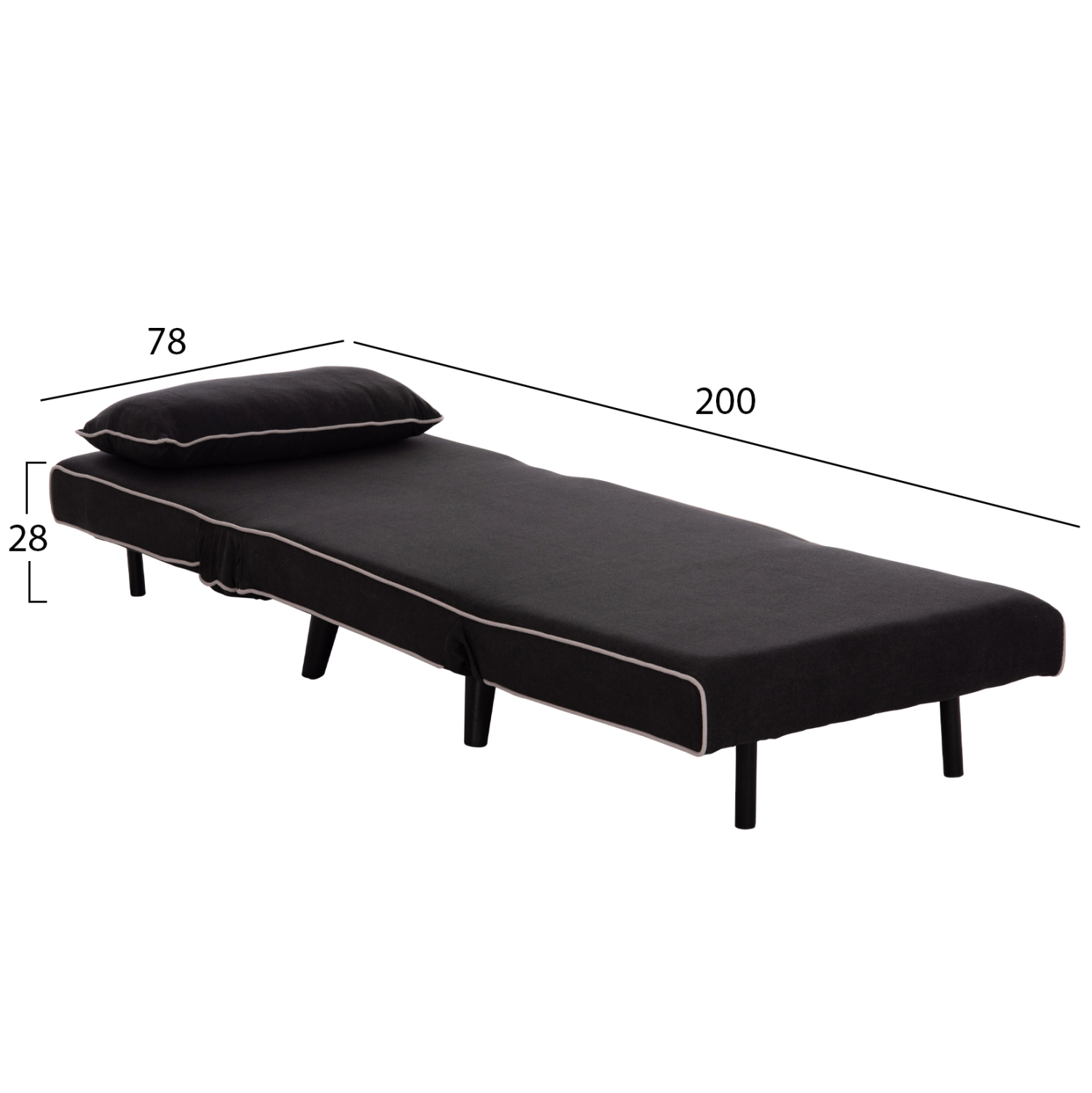 ΠΟΛΥΘΡΟΝΑ ΚΡΕΒΑΤΙ BRAXTON HM8425.03 ΜΑΥΡΟ ΥΦΑΣΜΑ 78x88x78Υεκ. 3