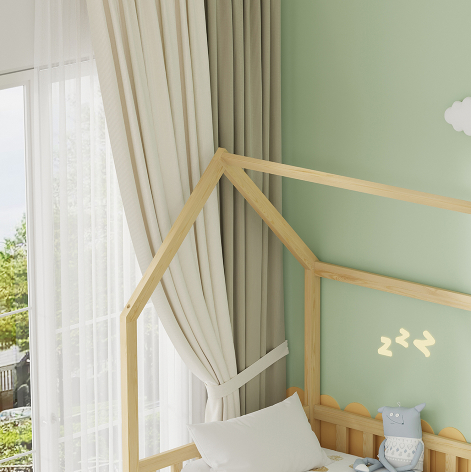 ΠΑΙΔΙΚΟ ΚΡΕΒΑΤΙ 3 ΣΕ 1 PHYLLIS HM723.01 ΞΥΛΟ ΠΕΥΚΟΥ ΦΥΣΙΚΟ 206x97x166Υεκ. 6