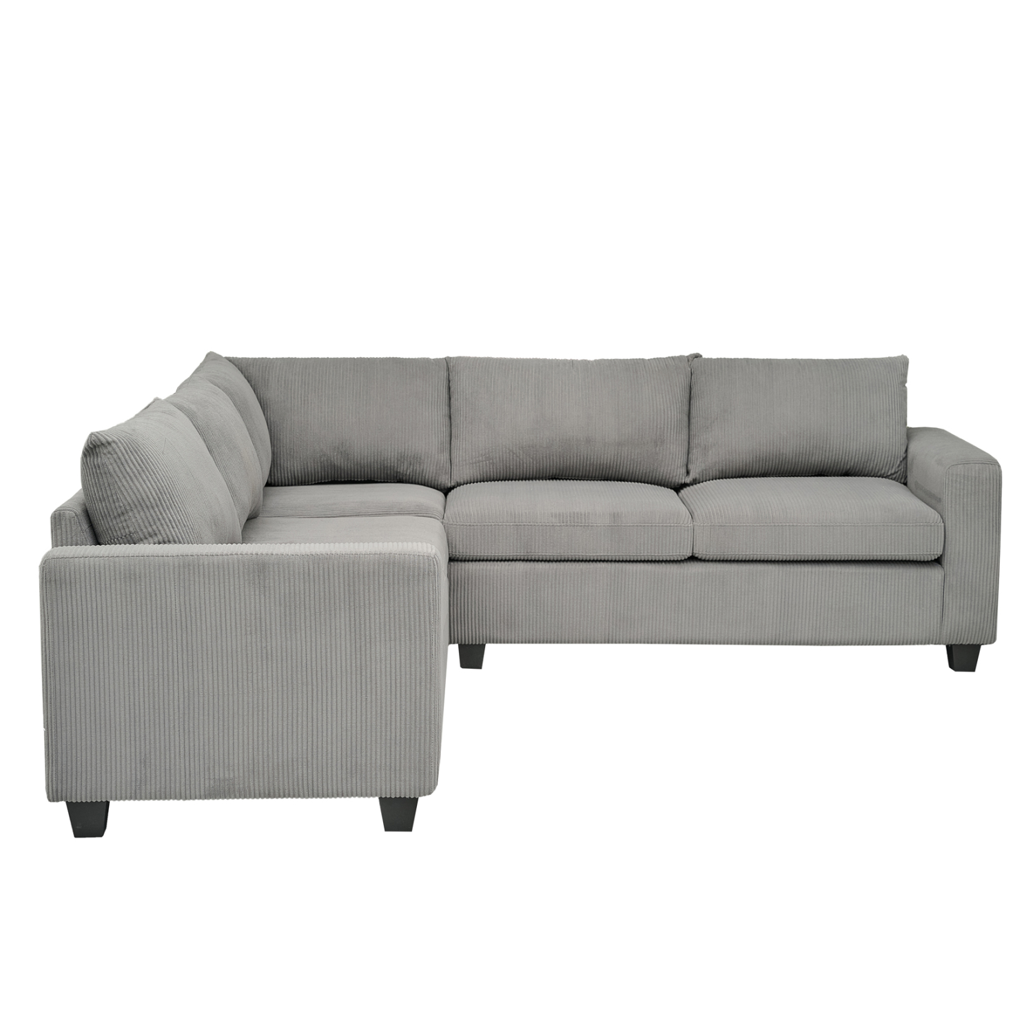 ΓΩΝΙΑΚΟΣ ΚΑΝΑΠΕΣ CALDER HM3286.01 ΓΚΡΙ ΥΦΑΣΜΑ 254x254x90x91Υεκ. 3