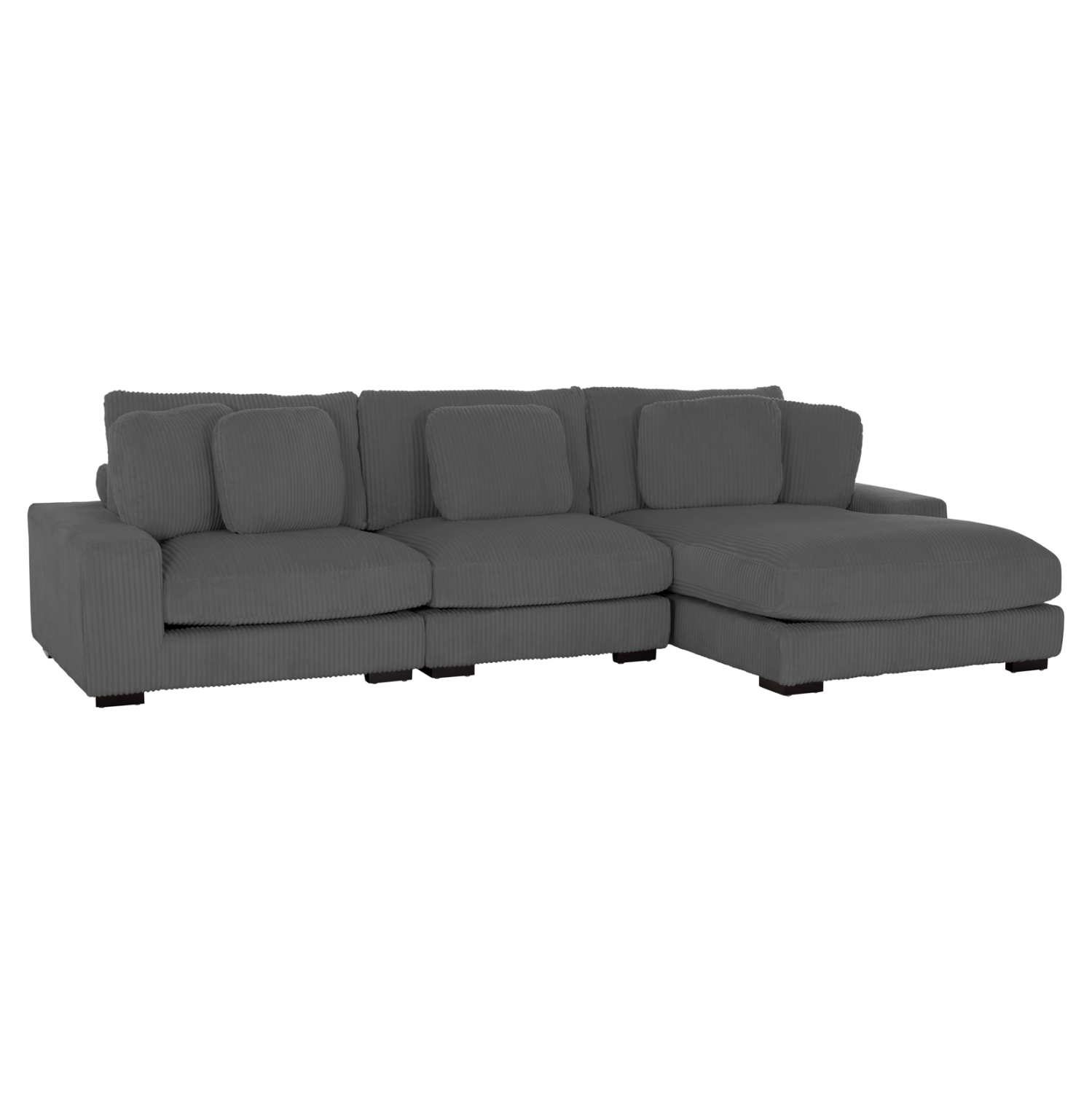 ΚΑΝΑΠΕΣ ΔΕΞΙΑ ΓΩΝΙΑ CRANFIELD HM3287.01R ΓΚΡΙ ΡΙΓΕ ΥΦΑΣΜΑ 315x167(γωνία)x67Υεκ. 1