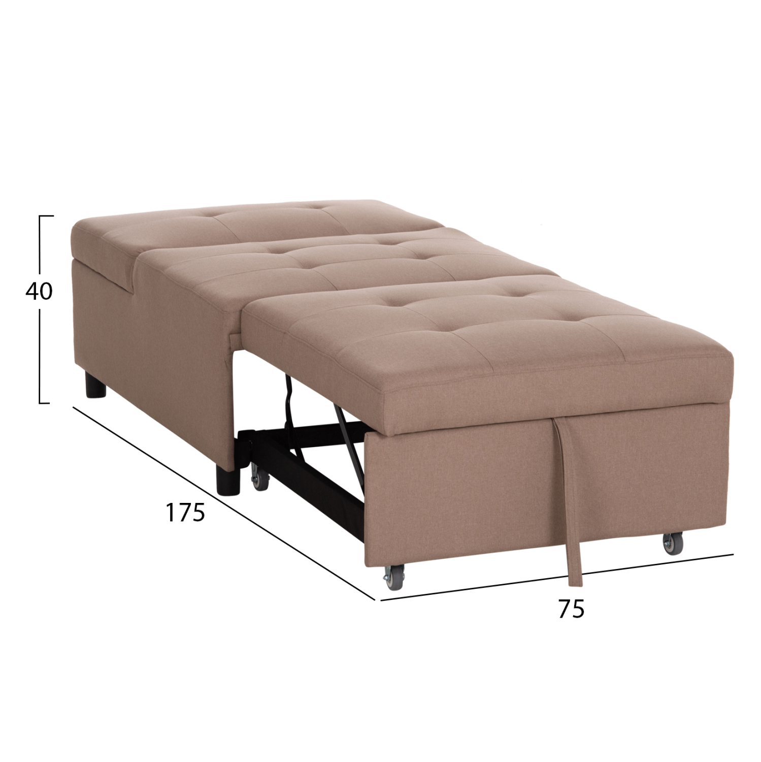 ΠΟΛΥΘΡΟΝΑ-ΚΡΕΒΑΤΙ LIBRE HM3295.03 ΜΠΕΖ ΥΦΑΣΜΑ 75x106x87Υεκ. 3