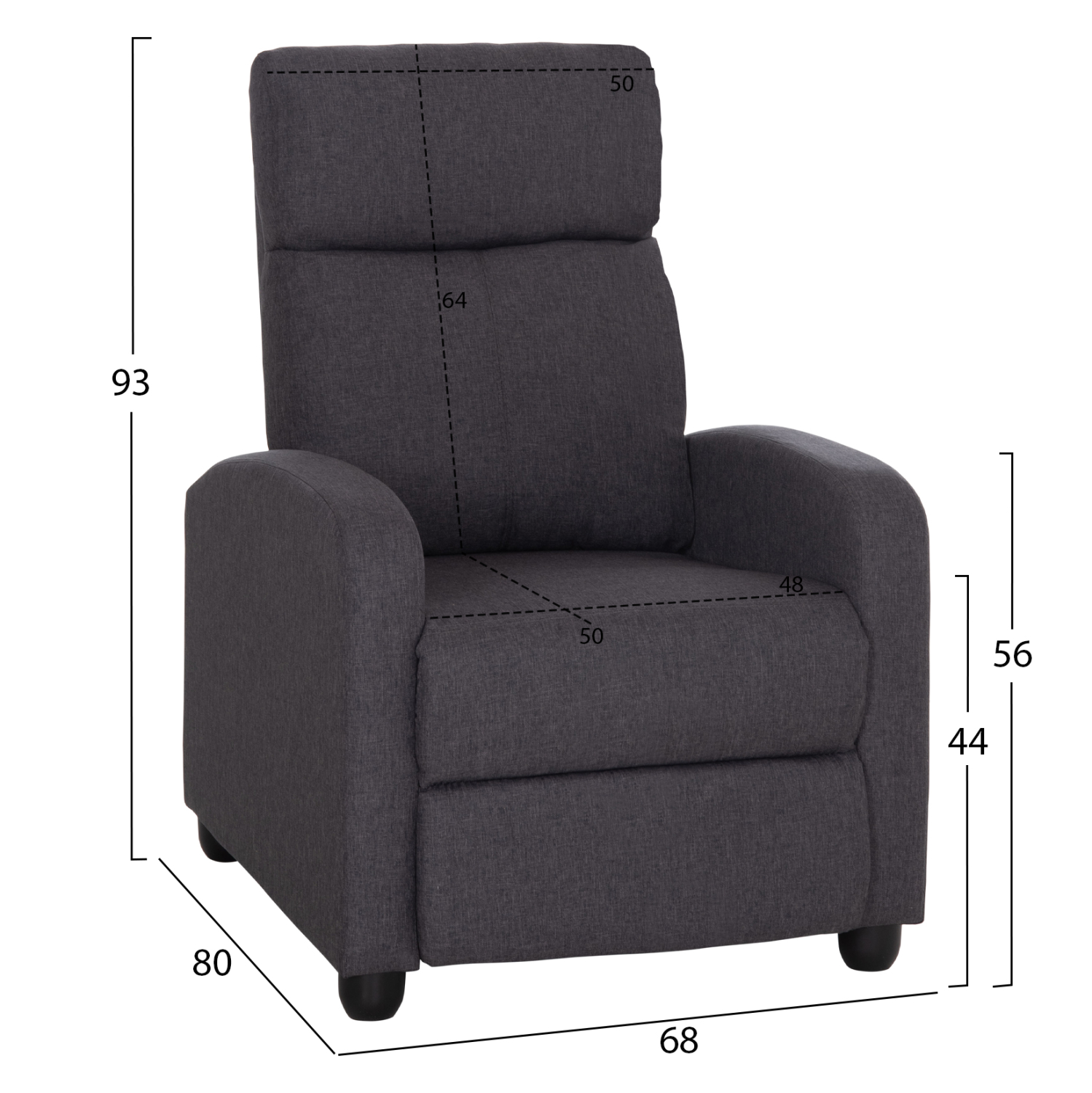 ΠΟΛΥΘΡΟΝΑ ΣΑΛΟΝΙΟΥ RELAX DROSEN HM3299.01 ΓΚΡΙ ΥΦΑΣΜΑ 68x80x93Υεκ 2