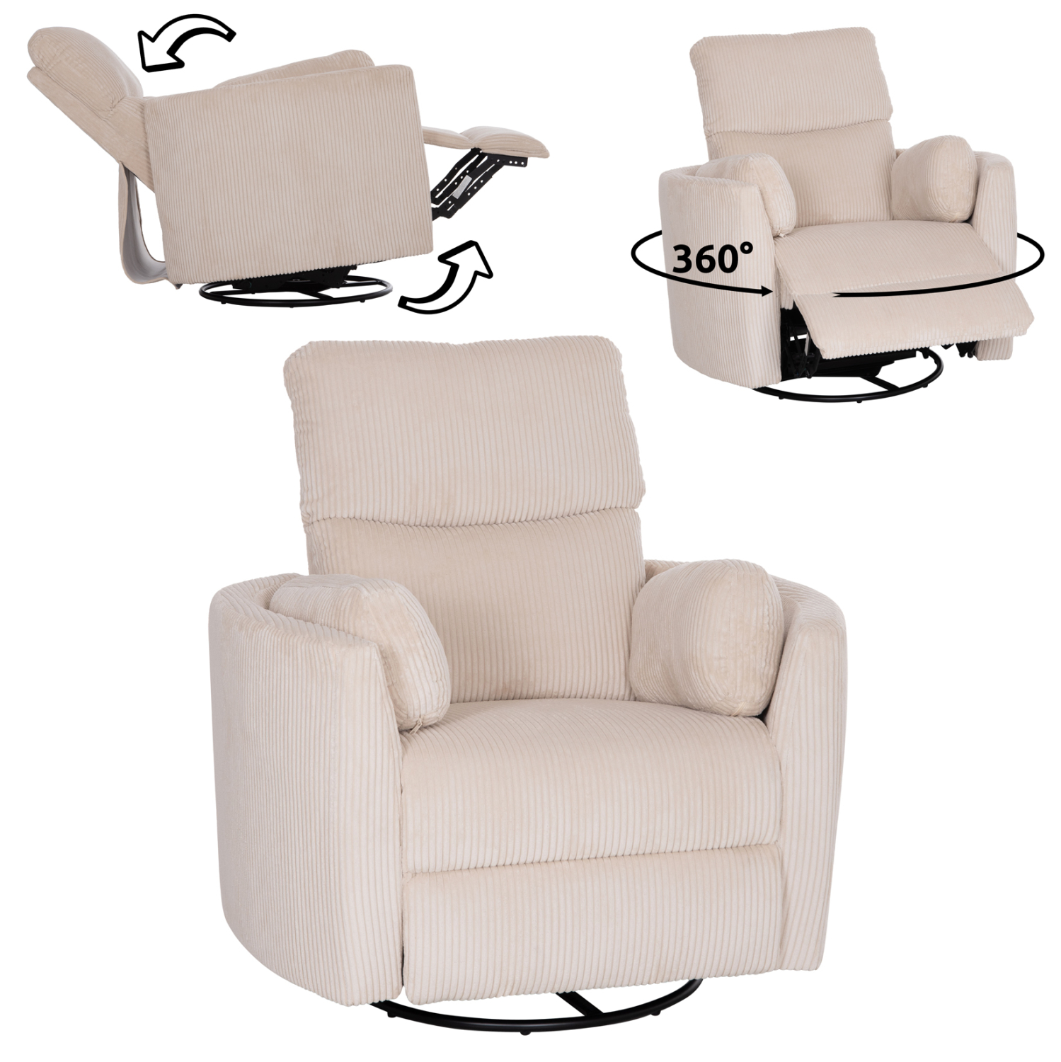 ΠΟΛΥΘΡΟΝΑ ΘΗΛΑΣΜΟΥ/RELAX VELMORA HM3300.03 ΜΠΕΖ ΚΟΤΛΕ ΥΦΑΣΜΑ 100x90x100Υεκ 1
