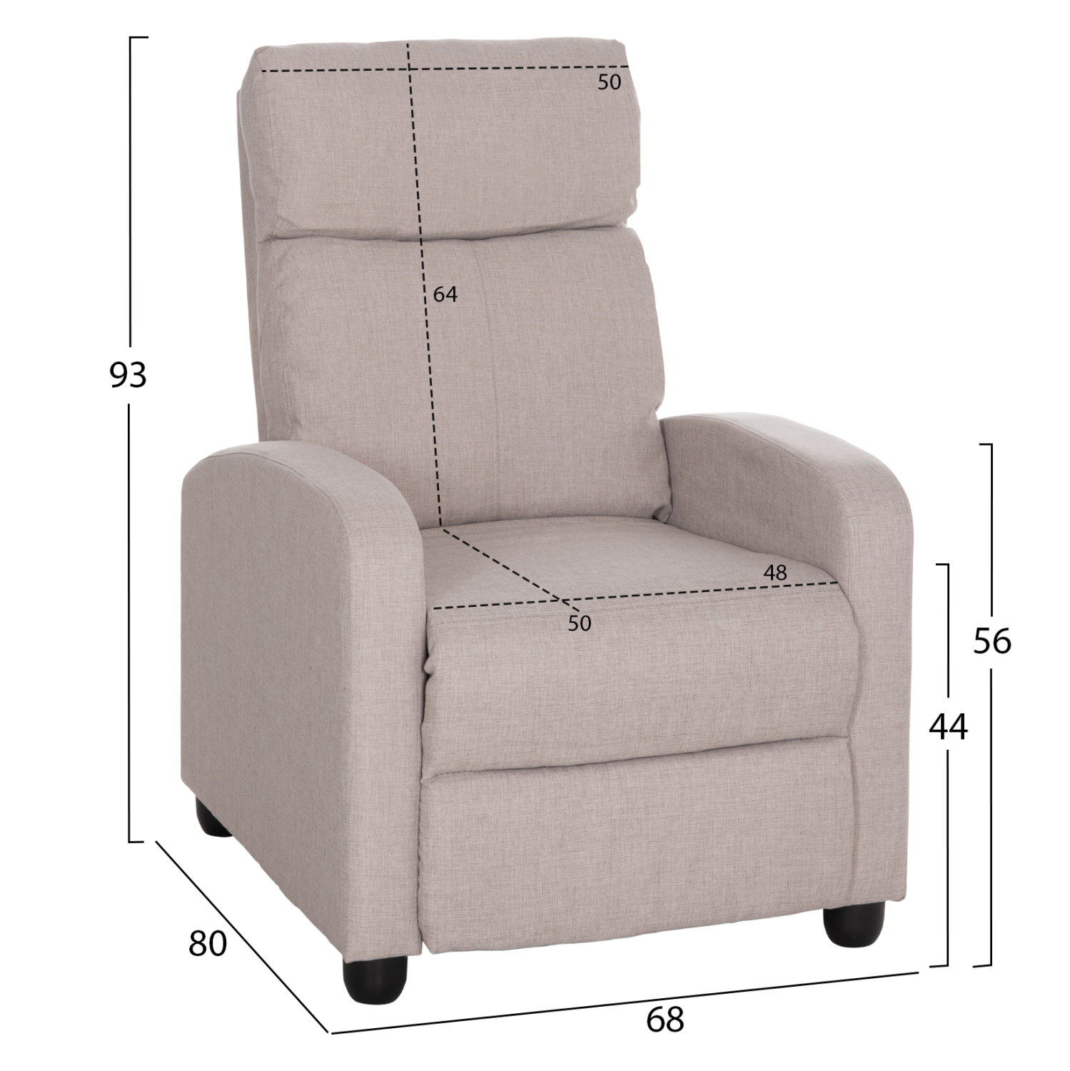 ΠΟΛΥΘΡΟΝΑ ΣΑΛΟΝΙΟΥ RELAX DROSEN HM3299.03 ΜΠΕΖ ΥΦΑΣΜΑ 68x80x93Υεκ 2
