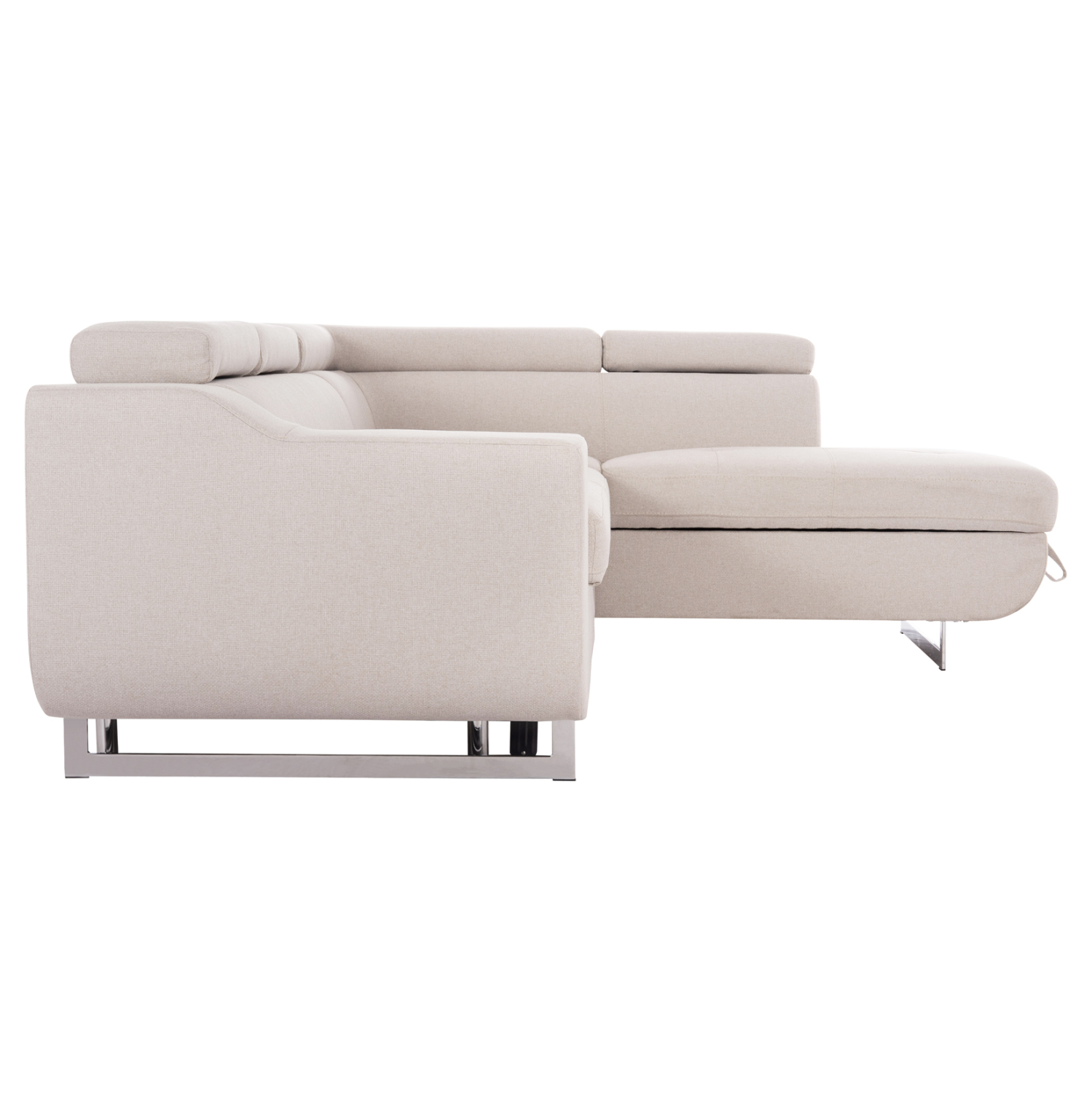 ΓΩΝΙΑΚΟΣ ΚΑΝΑΠΕΣ-ΚΡΕΒΑΤΙ ΜΕ ΑΠΟΘ.ΧΩΡΟ ENCORE HM3301.03R ΜΠΕΖ ΥΦΑΣΜΑ 285x205x90Υεκ. 6