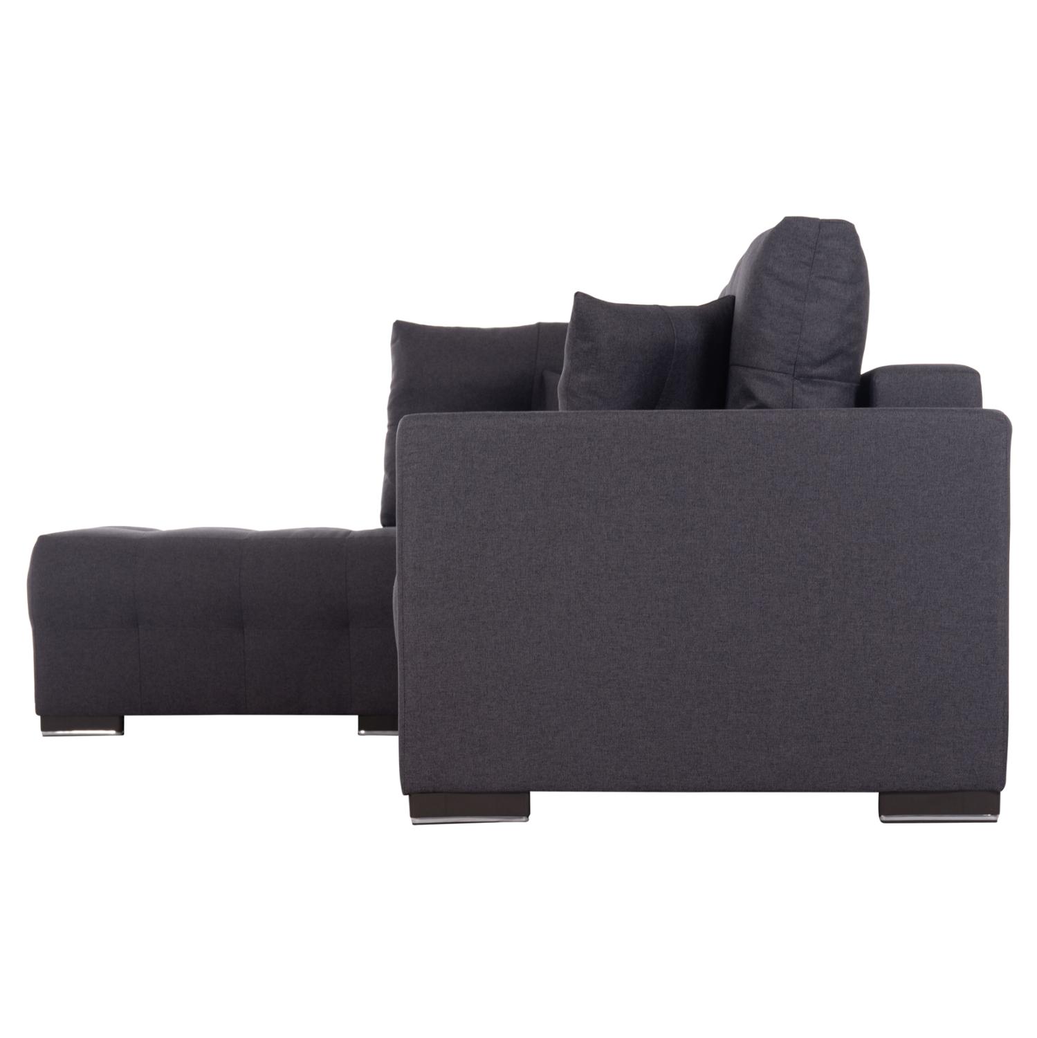 ΓΩΝΙΑΚΟΣ ΚΑΝΑΠΕΣ-ΚΡΕΒΑΤΙ ΜΕ ΑΠΟΘ.ΧΩΡΟ TRENDSTON HM3302.01L ΓΚΡΙ ΥΦΑΣΜΑ 298x177x95Υεκ 5