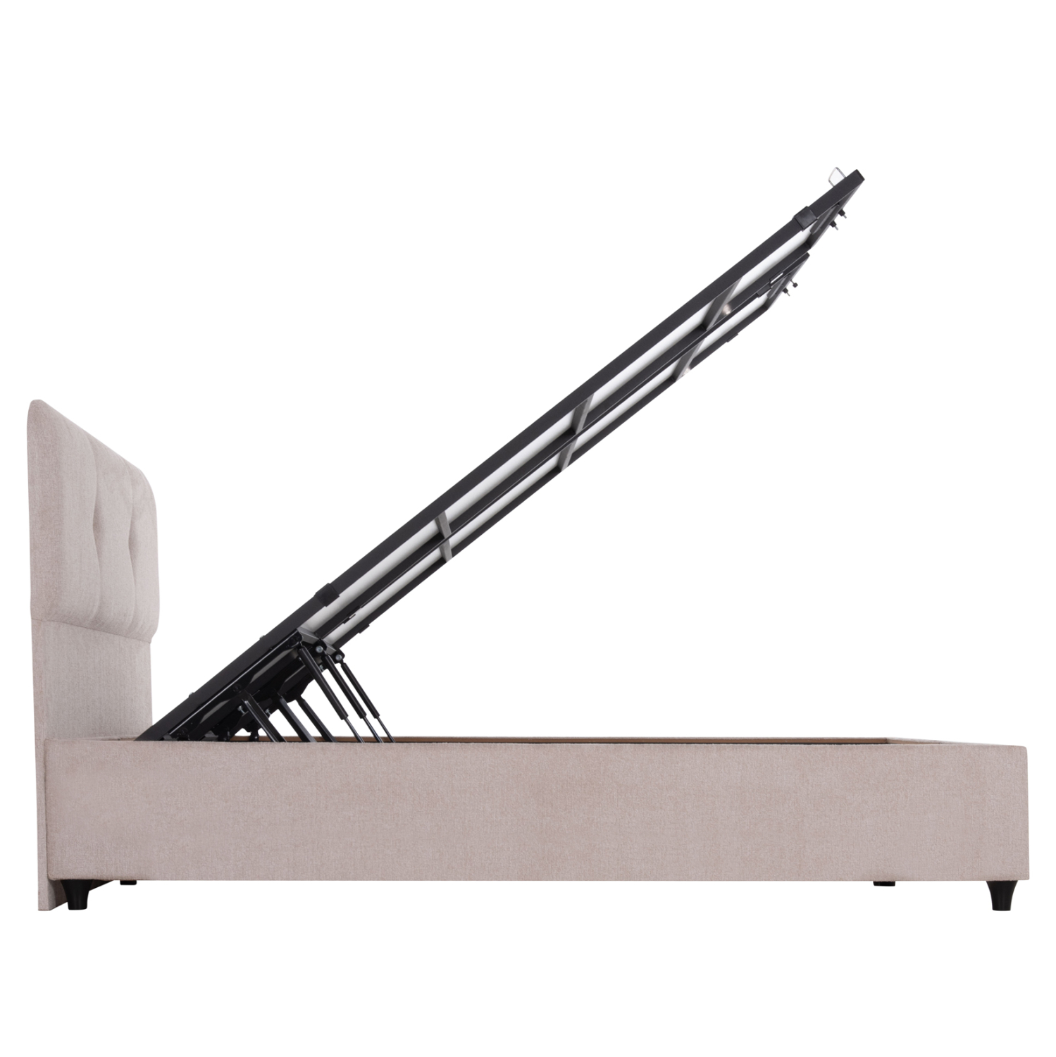 ΚΡΕΒΑΤΙ ΜΕ ΑΠΟΘ.ΧΩΡΟ DOLORES HM631.32 ΜΠΕΖ ΥΦΑΣΜΑ- ΓΙΑ ΣΤΡΩΜΑ 160x200εκ 5