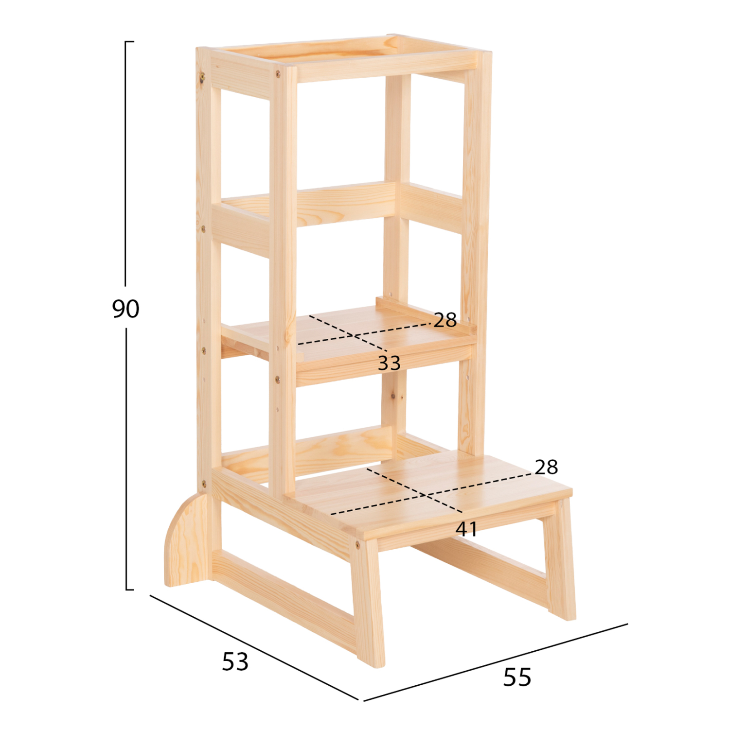 ΠΥΡΓΟΣ ΕΚΜΑΘΗΣΗΣ τ.MONTESSORI PEPE HM9291.01 ΞΥΛΟ ΠΕΥΚΟΥ ΦΥΣΙΚΟ 55x53x90Υεκ 2