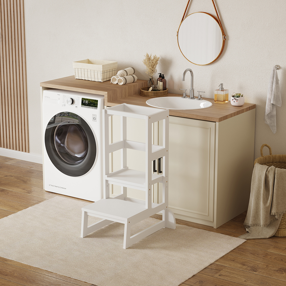 ΠΥΡΓΟΣ ΕΚΜΑΘΗΣΗΣ τ.MONTESSORI PEPE HM9291.03 ΞΥΛΟ ΠΕΥΚΟΥ ΛΕΥΚΟ 55x53x90Υεκ 5