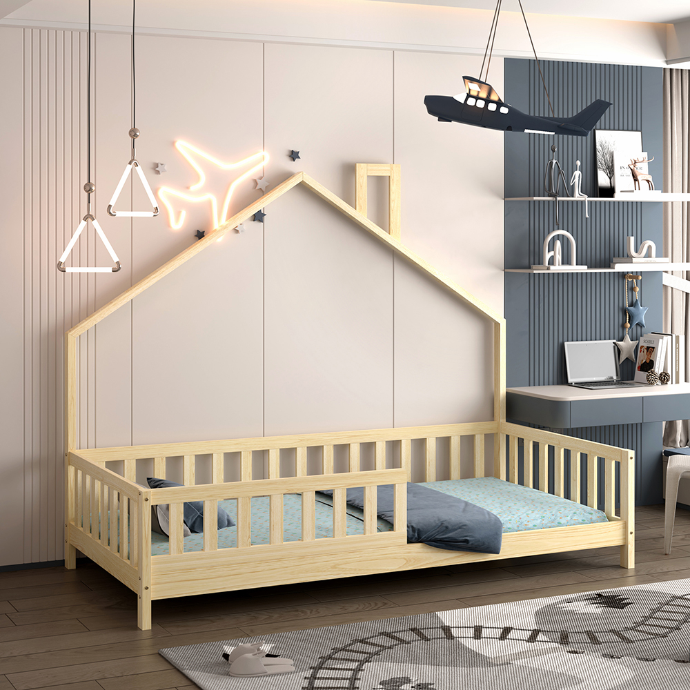 ΚΡΕΒΑΤΙ ΠΑΙΔΙΚΟ HOUSER HM740.01 τ.MONTESSORI ΞΥΛΟ ΠΕΥΚΟ ΦΥΣΙΚΟ--ΓΙΑ 190x90εκ 9