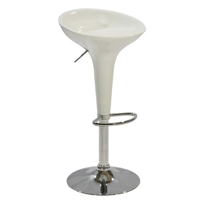 ΣΚΑΜΠΩ ΜΠΑΡ DAISY HM200.02 ΜΕ ΑΜΟΡΤΙΣΕΡ ΣΕ ΛΕΥΚΟ ΧΡΩΜΑ 44x38x78 εκ. 1