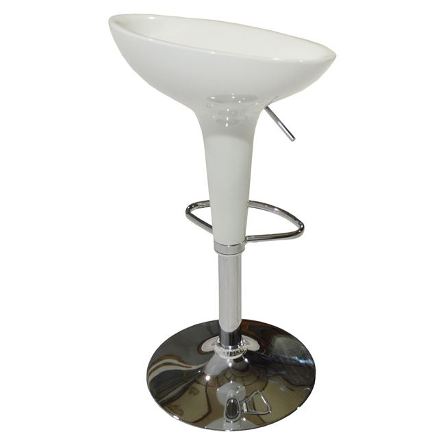 ΣΚΑΜΠΩ ΜΠΑΡ DAISY HM200.02 ΜΕ ΑΜΟΡΤΙΣΕΡ ΣΕ ΛΕΥΚΟ ΧΡΩΜΑ 44x38x78 εκ. 2