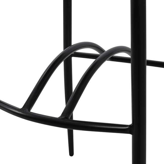 ΣΚΑΜΠΩ ΜΠΑΡ  ΜΑΥΡΟ ΜΕΤΑΛΛΙΚΟ ΚΥΜΑ ΜΕ PU ΚΑΦΕ 40x44x114 εκ 8
