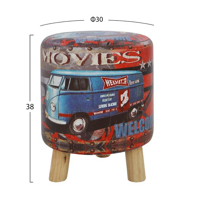 ΣΚΑΜΠΩ ΑΠΟ PU ΜΕ 3 ΠΟΔΙΑ ΞΥΛΙΝΑ HM8153 MOVIES Φ30Χ38Υεκ. 2