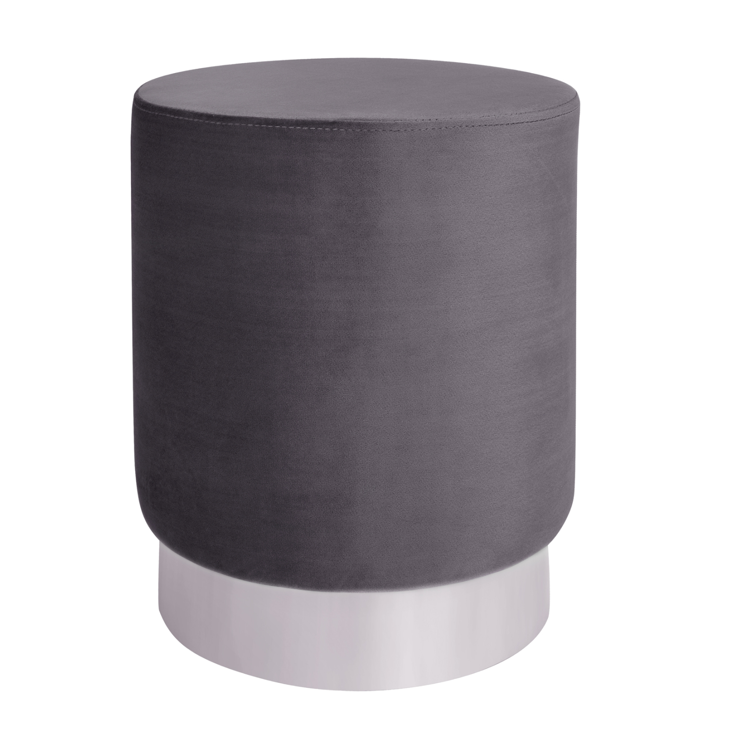 ΣΚΑΜΠΟ LEVY ΓΚΡΙ ΒΕΛΟΥΔΟ ΜΕ ΑΣΗΜΕΝΙΑ ΒΑΣΗ HM8408.01 Φ35x43Υ εκ. 1