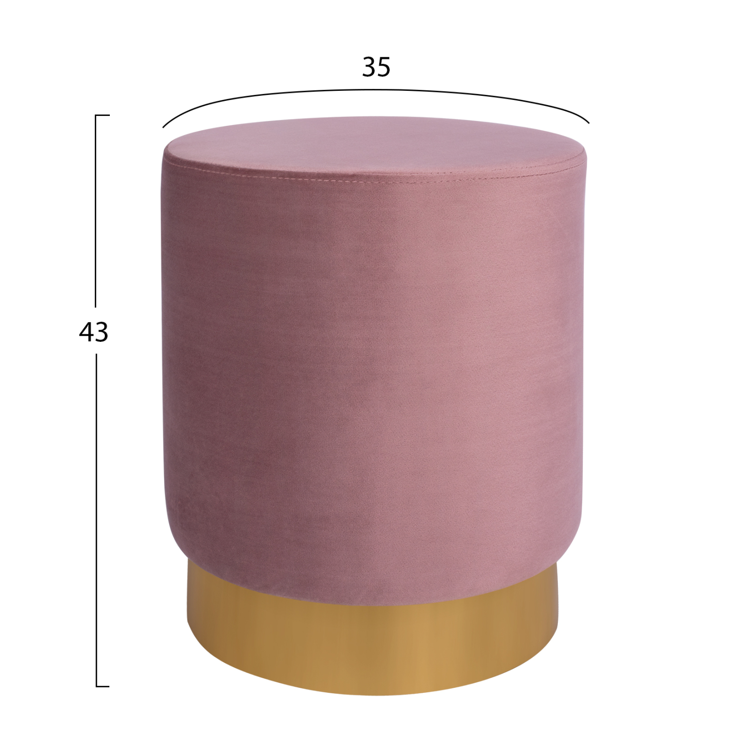 ΣΚΑΜΠΟ LEVY ΣΑΠΙΟ ΜΗΛΟ ΒΕΛΟΥΔΟ ΜΕ ΧΡΥΣΗ ΒΑΣΗ HM8408.02 Φ35x43Υ εκ. 2