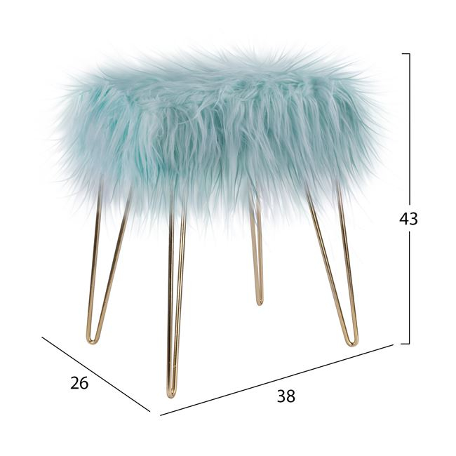 ΣΚΑΜΠΟ JAKIE HM8413.04 ΑΠΟ ΓΟΥΝΑ ΤΥΡΚΟΥΑΖ 38x26x43 εκ. 2