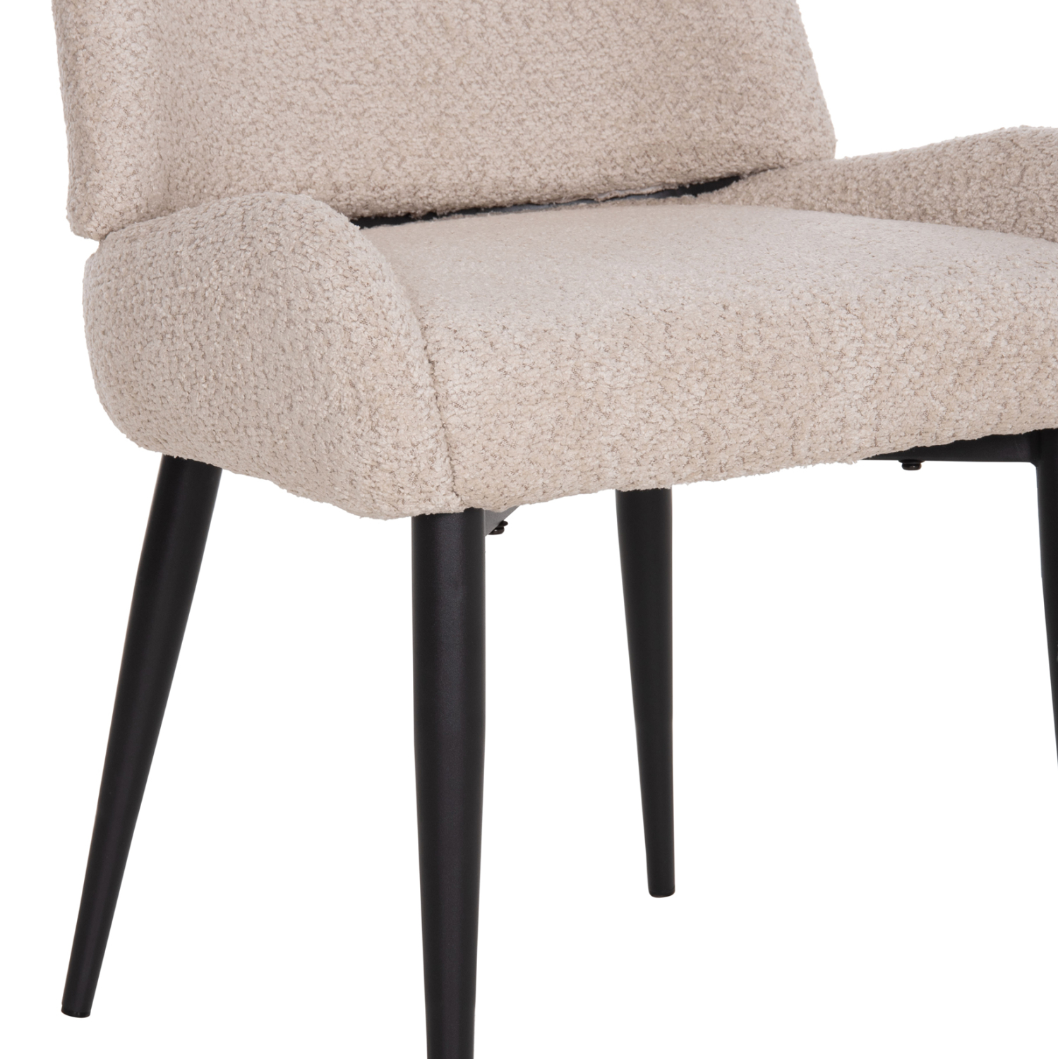 ΚΑΡΕΚΛΑ SARKY HM8585.02 ΥΦΑΣΜΑ ΜΠΟΥΚΛΕ ΕΚΡΟΥ ΜΕ ΜΕΤΑΛΛΙΚΑ ΠΟΔΙΑ 56x64x88Yεκ. 9