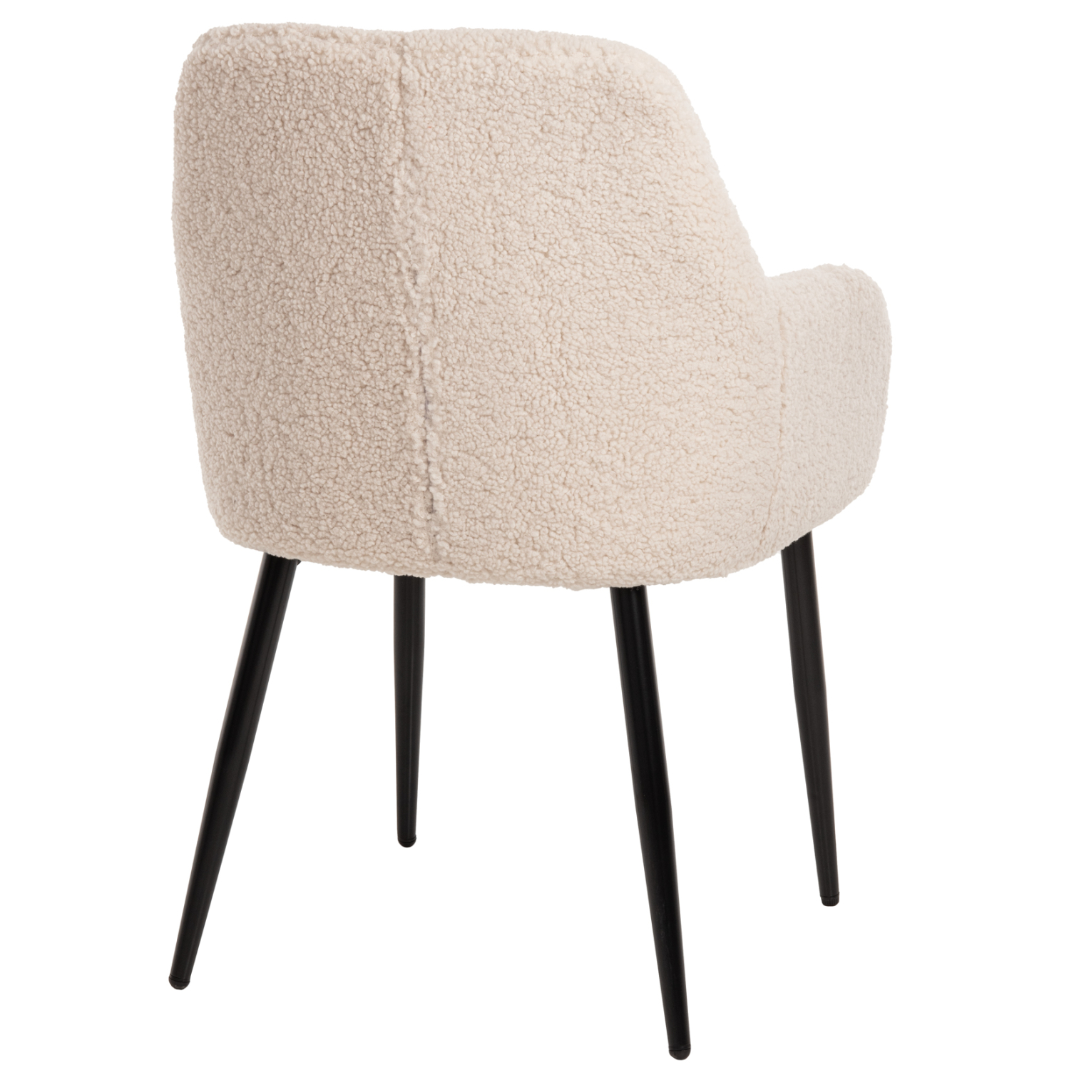 ΠΟΛΥΘΡΟΝΑ SHELLY HM8591.02 ΥΦΑΣΜΑ TEDDY ΛΕΥΚΟ-ΜΑΥΡΑ ΜΕΤΑΛΛΙΚΑ ΠΟΔΙΑ 57x55x87Yεκ. 5