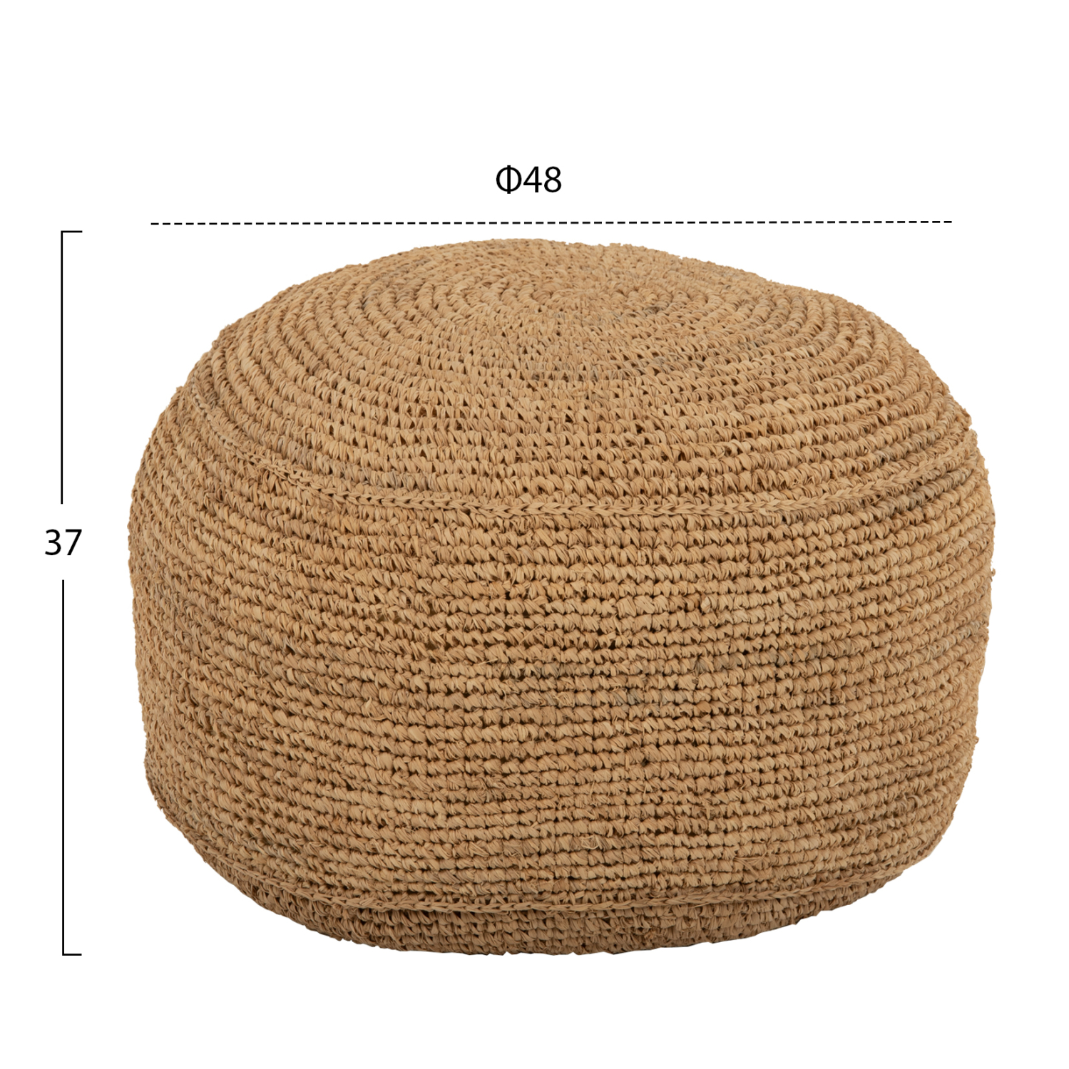 ΣΚΑΜΠΟ-ΠΟΥΦ AONI HM7828 ΑΠΟ ΑΠΟΞΗΡΑΜΕΝΕΣ ΙΝΕΣ ΦΟΙΝΙΚΑ ΣΕ ΦΥΣΙΚΟ Φ48x37Υεκ. 2