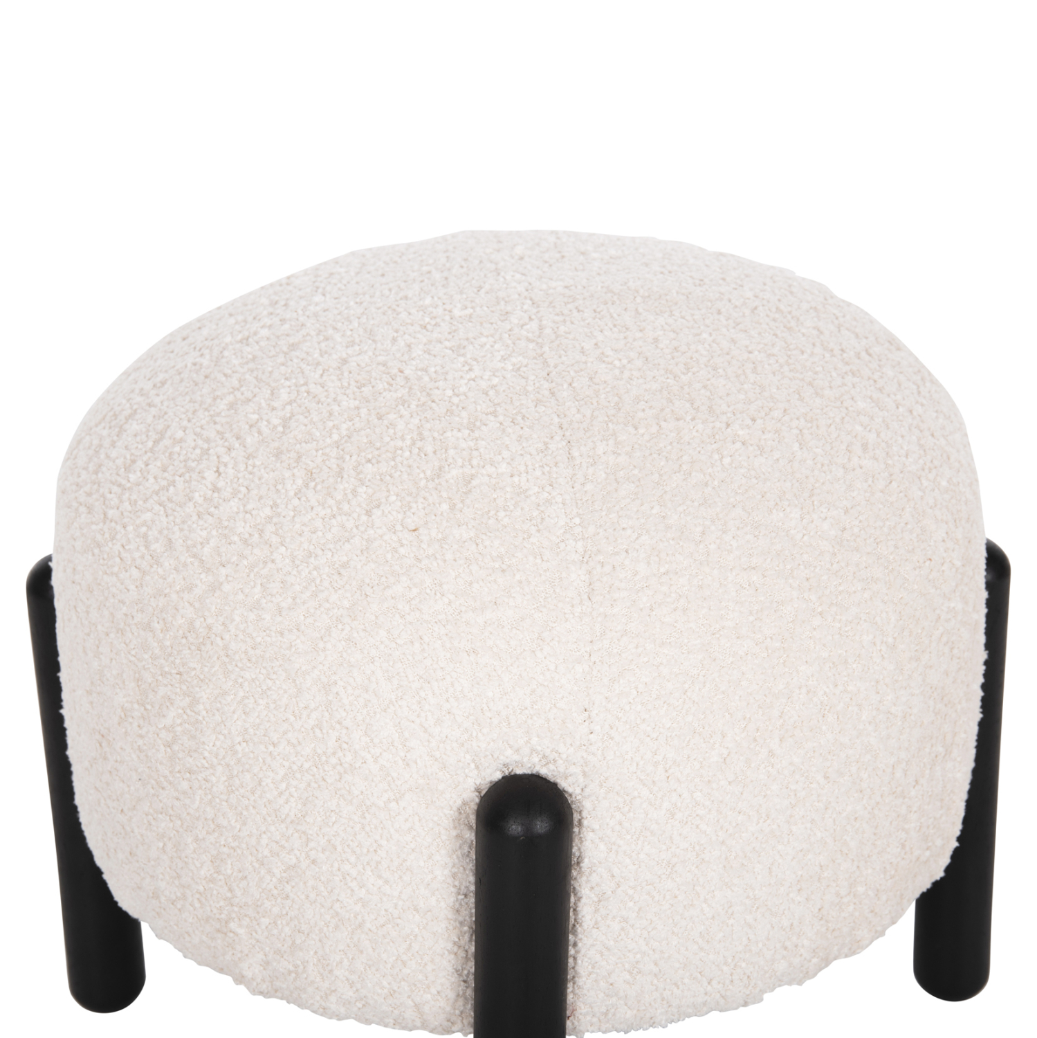 ΣΚΑΜΠΟ EWAN ΣΤΡΟΓΓΥΛΟ HM9596.06 ΕΚΡΟΥ ΜΠΟΥΚΛΕ ΥΦΑΣΜΑ-ΜΑΥΡΑ ΜΕΤΑΛΛΙΚΑ ΠΟΔΙΑ Φ45x36Υεκ. 4