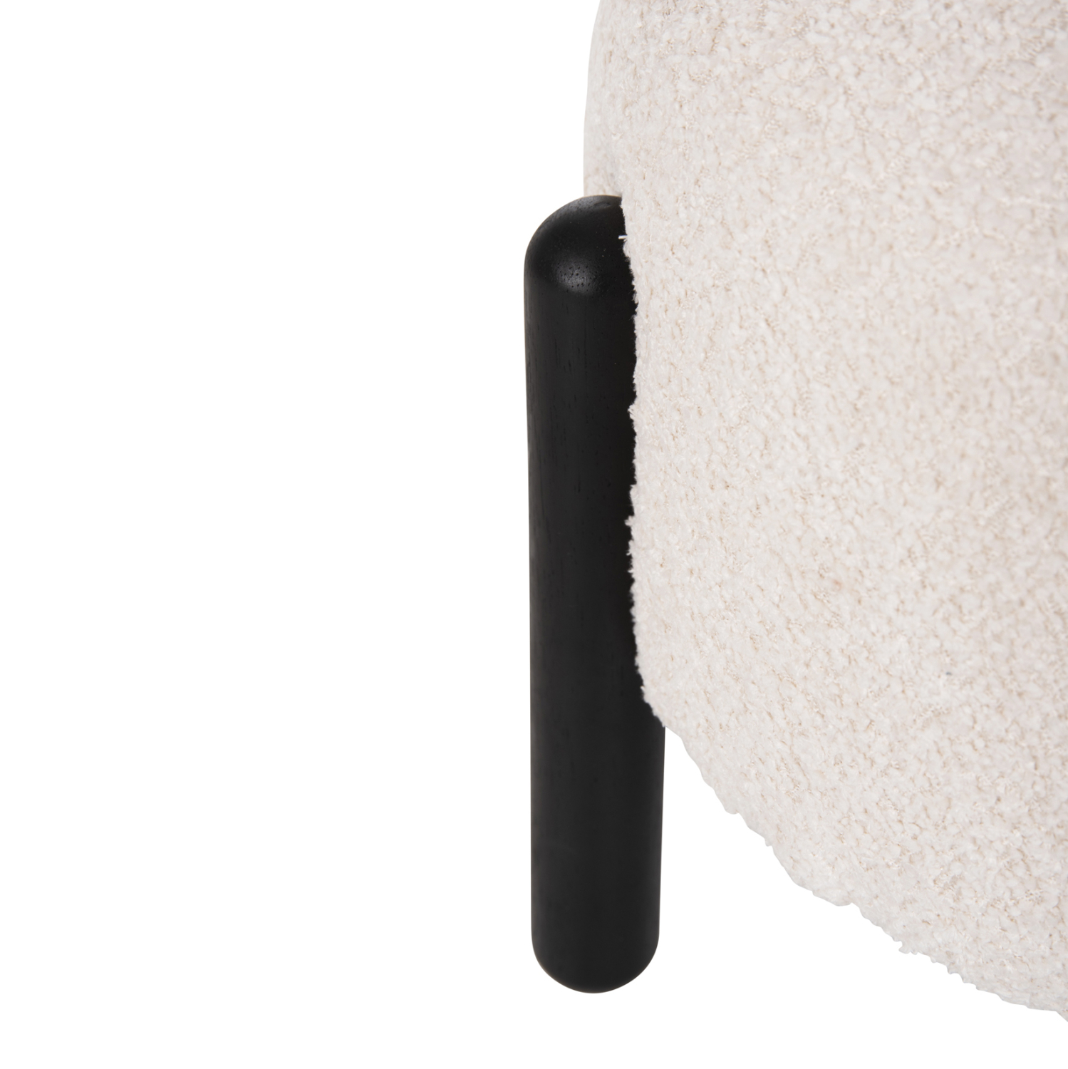 ΣΚΑΜΠΟ EWAN ΣΤΡΟΓΓΥΛΟ HM9596.06 ΕΚΡΟΥ ΜΠΟΥΚΛΕ ΥΦΑΣΜΑ-ΜΑΥΡΑ ΜΕΤΑΛΛΙΚΑ ΠΟΔΙΑ Φ45x36Υεκ. 5