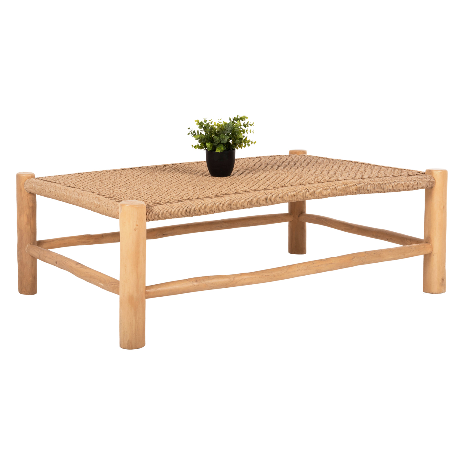 ΤΡΑΠΕΖΙ ΣΑΛΟΝΙΟΥ LONDER HM5985 ΞΥΛΟ ΤΕΑΚ- ΣΥΝΘΕΤΙΚΟ RATTAN-ΦΥΣΙΚΟ 119x79,5x41Yεκ. 1