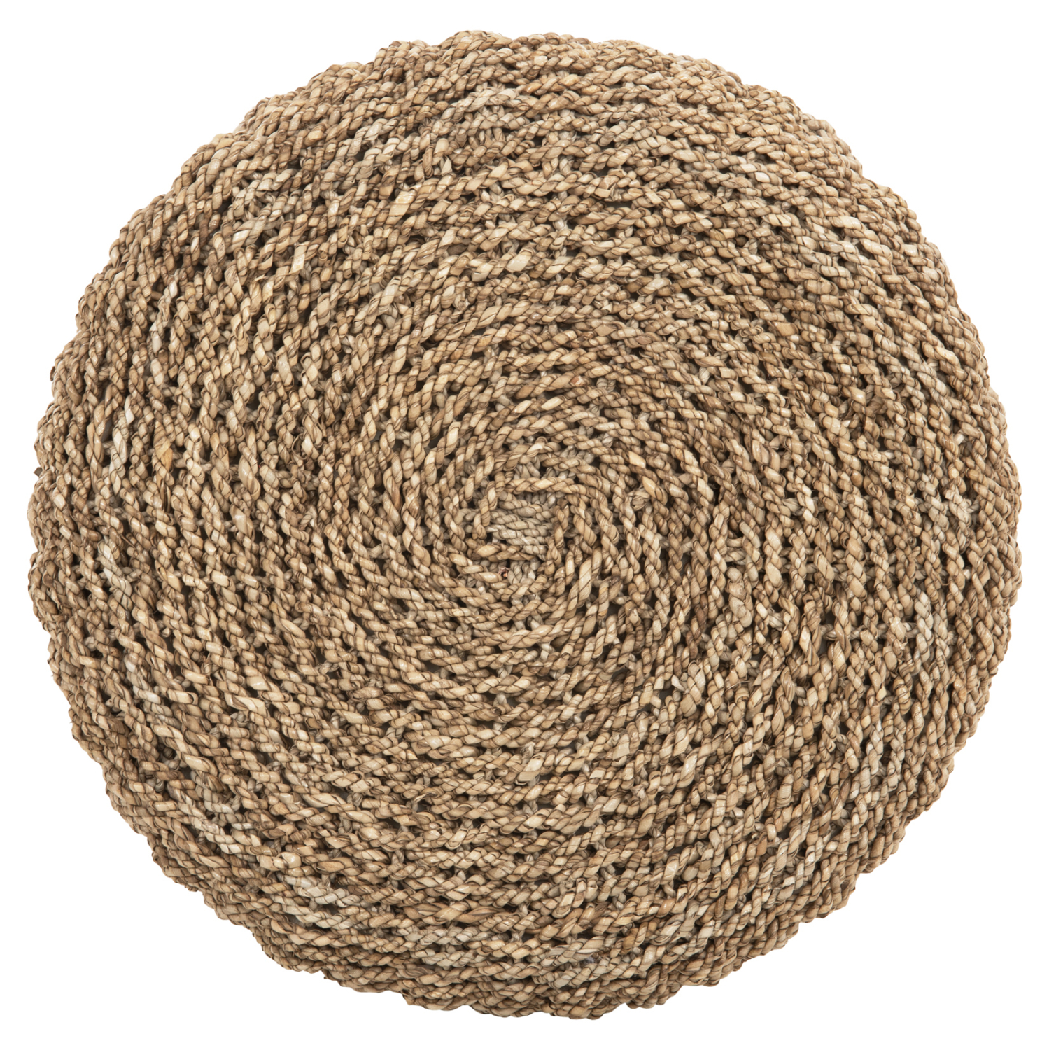 ΣΚΑΜΠΟ BEAM HM7827.01 ΞΥΛΟ ΤΕΑΚ ΚΑΙ SEAGRASS ΣΕ ΦΥΣΙΚΟ &amp; ΛΕΥΚΟ Φ42x46Yεκ. 5