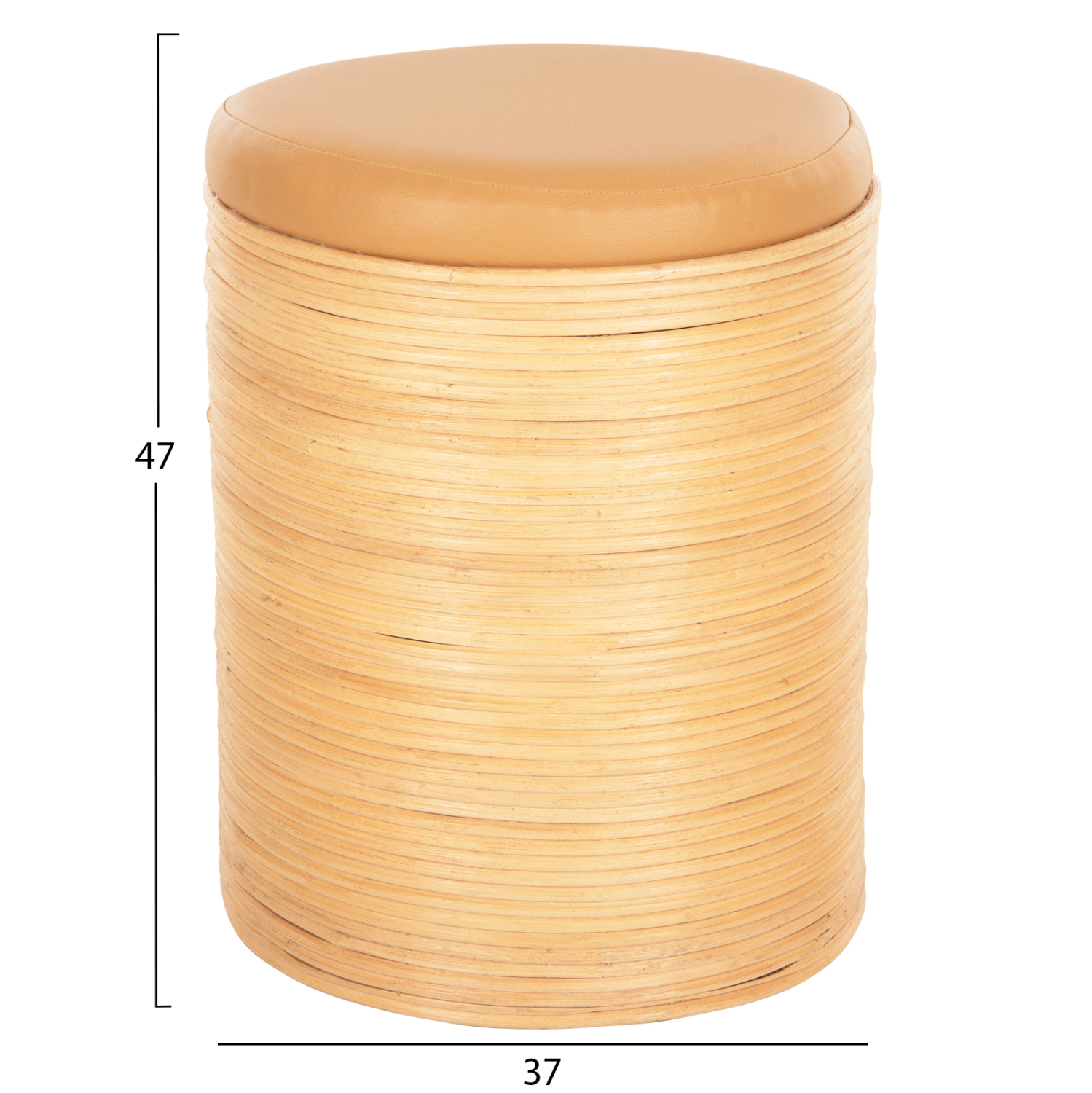 ΣΚΑΜΠΟ MITCH HM9886 ΦΥΣΙΚΟ RATTAN-ΚΑΘΙΣΜΑ ΑΠΟ PU ΜΠΕΖ Φ37x47Υεκ. 2