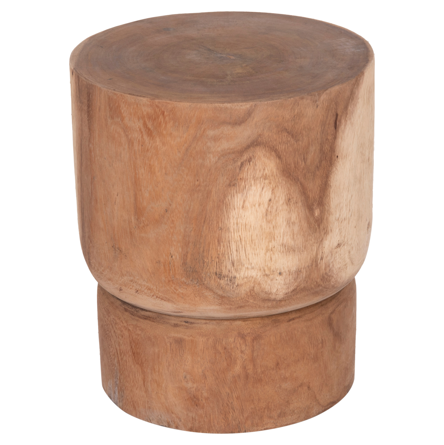 ΣΚΑΜΠΟ-ΤΡΑΠΕΖΑΚΙ ΚΥΛΙΝΔΡΙΚΟ FEBRY HM9909 ΜΑΣΙΦ ΞΥΛΟ SUAR ΦΥΣΙΚΟ Φ40x46Υεκ. 4