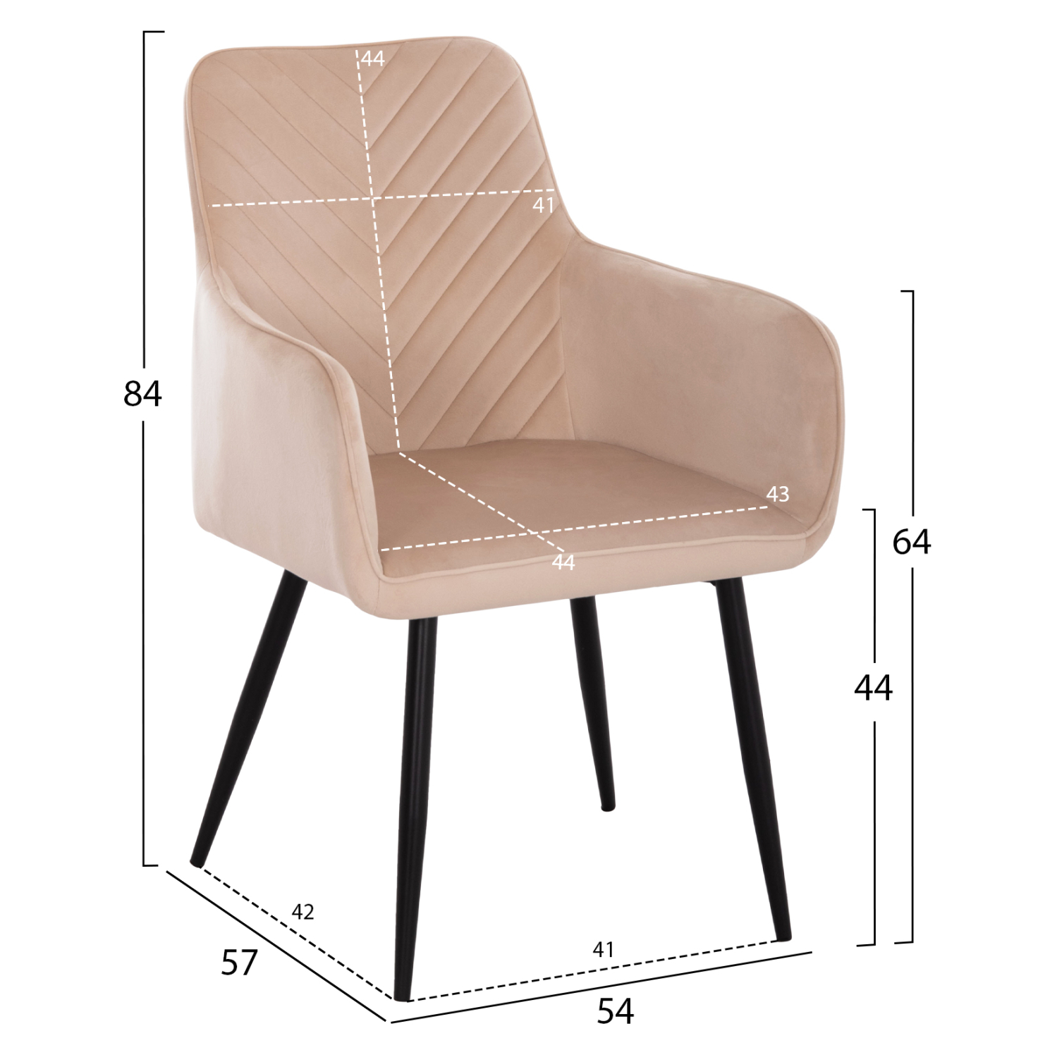 ΠΟΛΥΘΡΟΝΑ LATRELL HM8582.05 ΕΚΡΟΥ ΒΕΛΟΥΔΟ &amp; ΜΑΥΡΑ ΜΕΤΑΛΛΙΚΑ ΠΟΔΙΑ 54x57x84Yεκ. 2