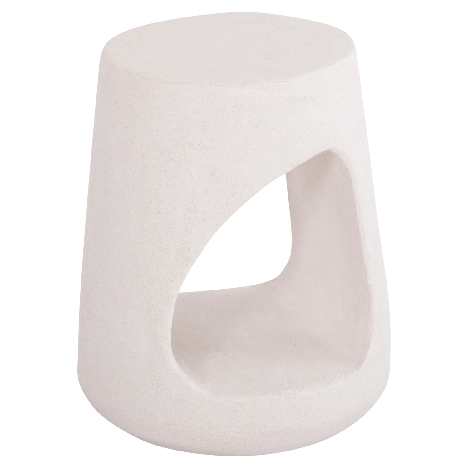 ΣΚΑΜΠΟ ΣΤΡΟΓΓΥΛΟ ΣΕΙΡΑ SANTORINI HM18056 ΠΟΛΥΡΗΤΙΝΗ ΣΕ ΥΠΟΛΕΥΚΟ ΧΡΩΜΑ Φ38x47Yεκ. 1