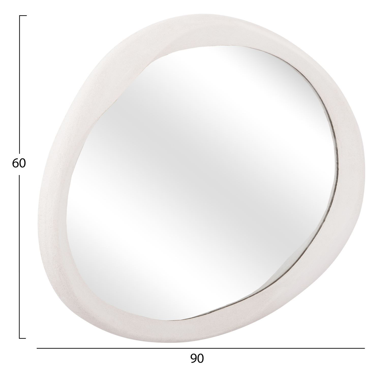 ΚΑΘΡΕΠΤΗΣ ΤΟΙΧΟΥ ΟΒΑΛ ΣΕΙΡΑ SANTORINI HM4513 MDF ΣΕ ΥΠΟΛΕΥΚΟ 90x3,2x60Υεκ 2