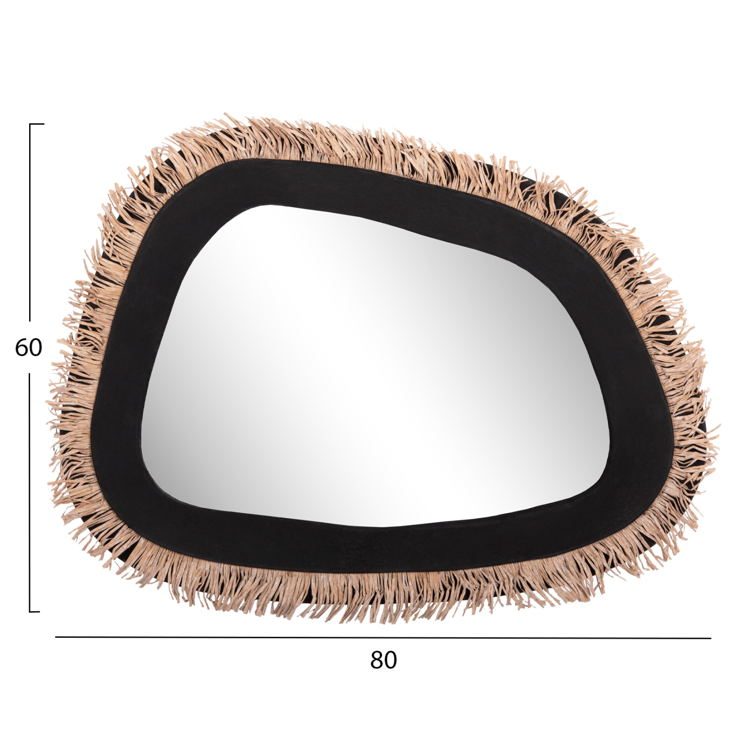 ΚΑΘΡΕΠΤΗΣ ΤΟΙΧΟΥ ΣΕΙΡΑ SANTORINI HM4530 MDF ΜΑΥΡΟ-ΔΙΑΚΟΣΜΗΣΗ ΣΕ ΜΠΕΖ 80x1,8x60Υεκ. 2