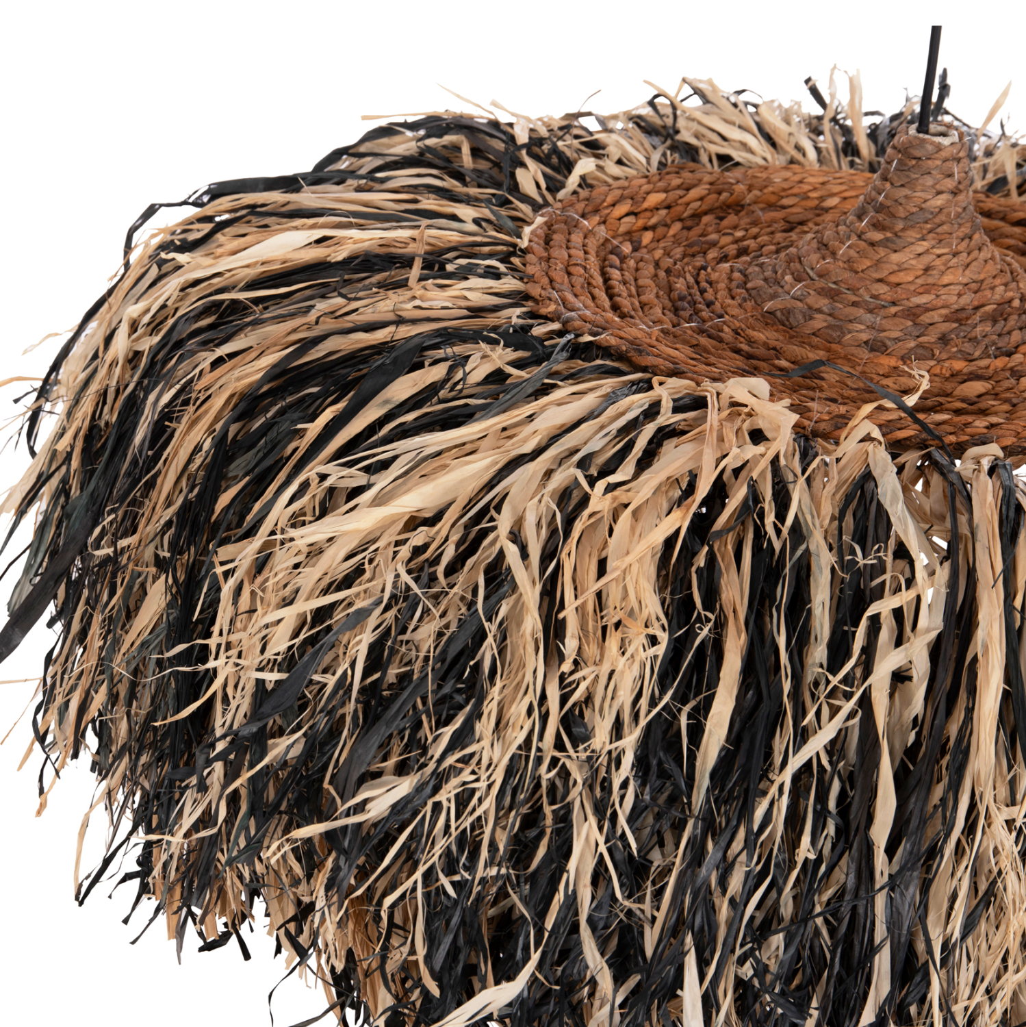ΦΩΤΙΣΤΙΚΟ ΟΡΟΦΗΣ ORDEM HM4715 ΚΑΠΕΛΟ ΙΝΕΣ SISAL &amp; ΜΠΑΝΑΝΑΣ-ΜΑΥΡΟ &amp; ΦΥΣΙΚΟ Φ75εκ 5