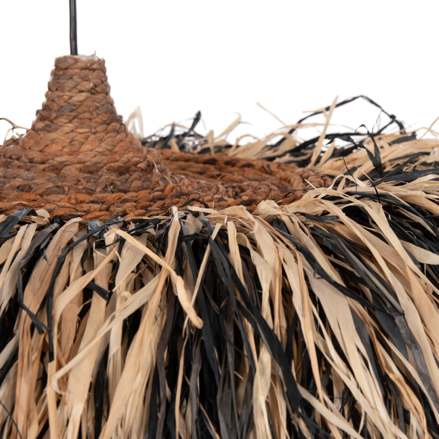 ΦΩΤΙΣΤΙΚΟ ΟΡΟΦΗΣ ORDEM HM4715 ΚΑΠΕΛΟ ΙΝΕΣ SISAL &amp; ΜΠΑΝΑΝΑΣ-ΜΑΥΡΟ &amp; ΦΥΣΙΚΟ Φ75εκ 6