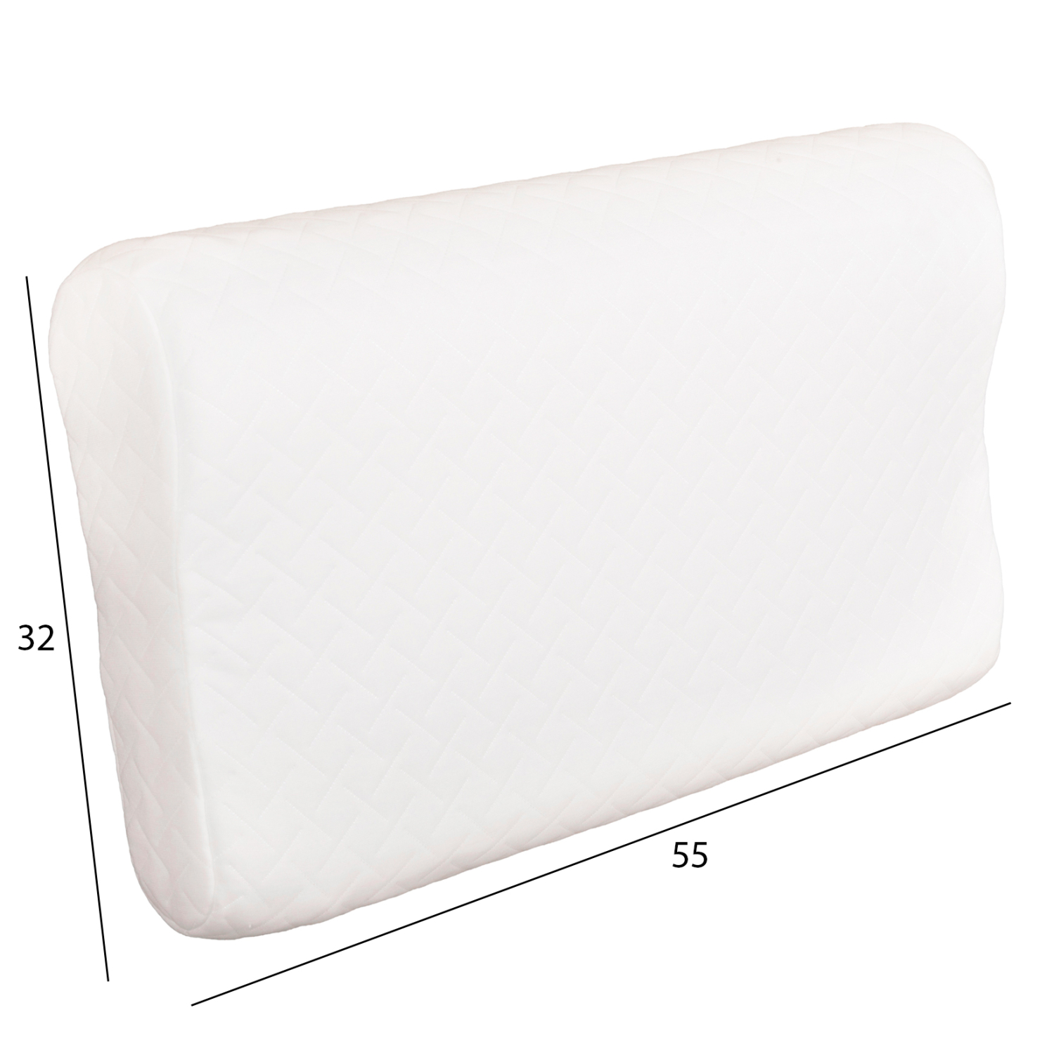 ΜΑΞΙΛΑΡΙ ΥΠΝΟΥ BEZEL HM673 MEMORY FOAM-ΛΕΥΚΟ ΥΦΑΣΜΑ 55x32Υεκ 2