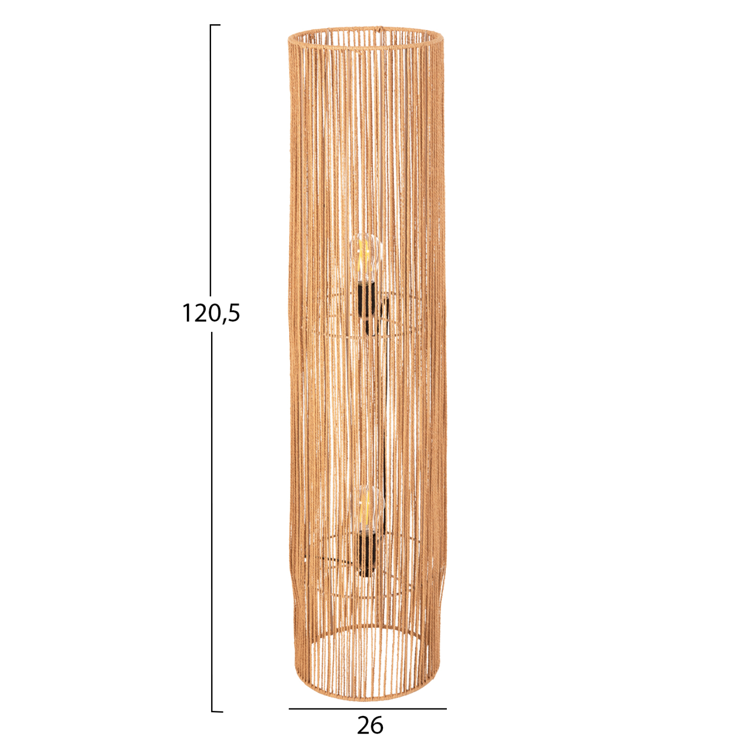 ΦΩΤΙΣΤΙΚΟ ΔΑΠΕΔΟΥ HM4341 ΜΕΤΑΛΛΟ-PAPER ROPE ΣΕ ΜΠΕΖ ΑΜΜΟΥ Φ26Χ120,5Υεκ. 2