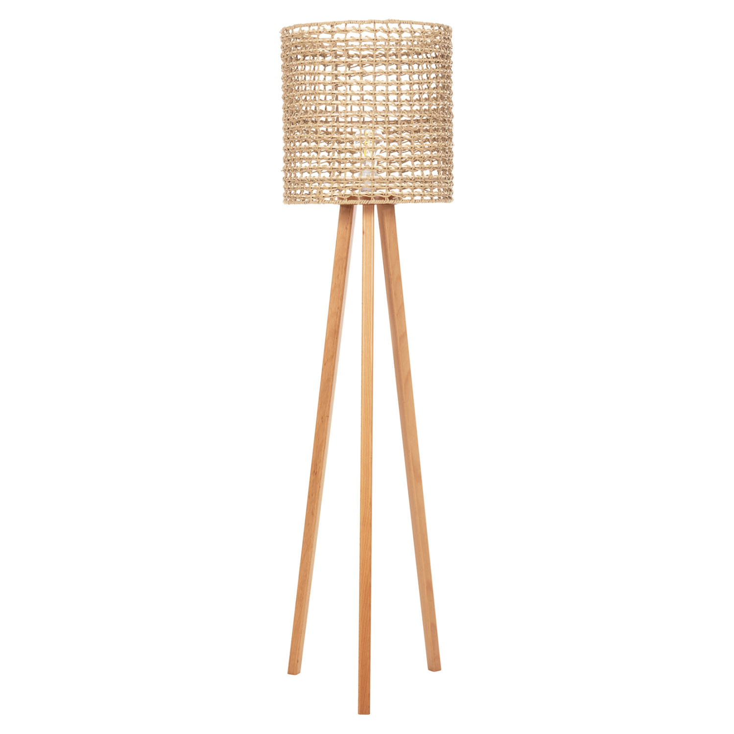 ΕΠΙΔΑΠΕΔΙΟ ΦΩΤΙΣΤΙΚΟ HM4351 RUBBERWOOD-RATTAN-PAPER ROPE ΣΕ ΦΥΣΙΚΟ Φ36x149,5Υεκ. 1
