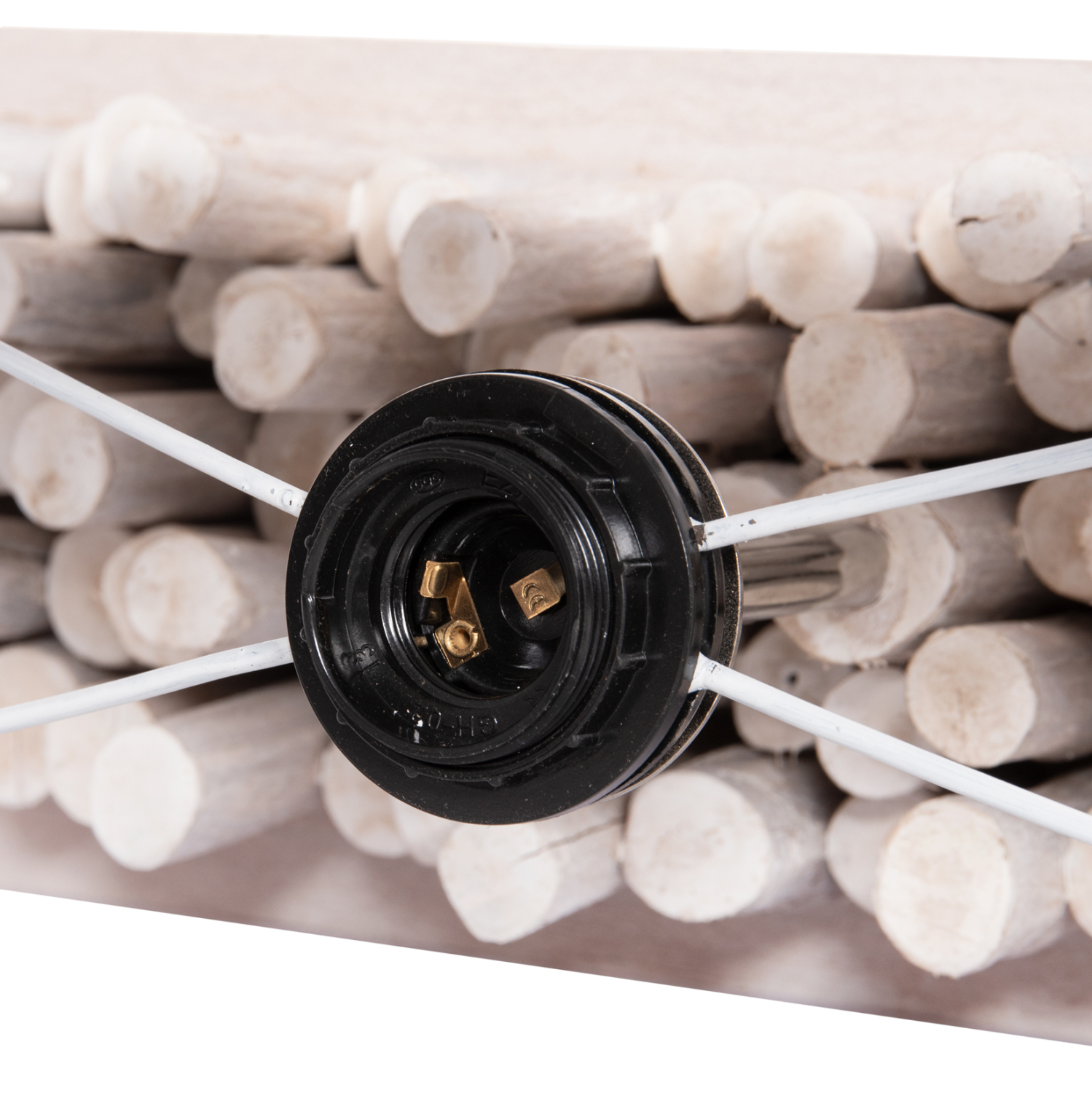 ΕΠΙΤΡΑΠΕΖΙΟ ΦΩΤΙΣΤΙΚΟ TWIGGY HM4426 DRIFTWOOD &amp; ΚΑΠΕΛΟ ΣΕ ΛΕΥΚΟ 50,5x16,5x40Υεκ. 6