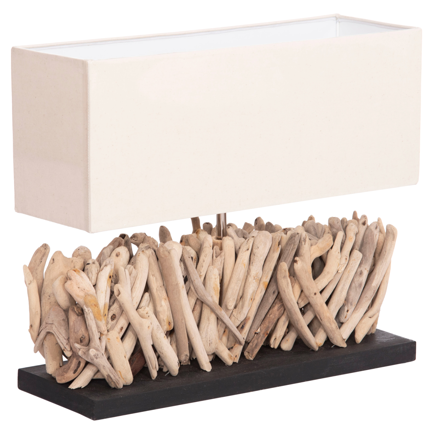 ΕΠΙΤΡΑΠΕΖΙΟ ΟΡΘΟΓΩΝΙΟ ΦΩΤΙΣΤΙΚΟ TWIGGY HM4434 DRIFTWOOD &amp; ΛΕΥΚΟ ΚΑΠΕΛΟ 56x16.5x43Υεκ. 1