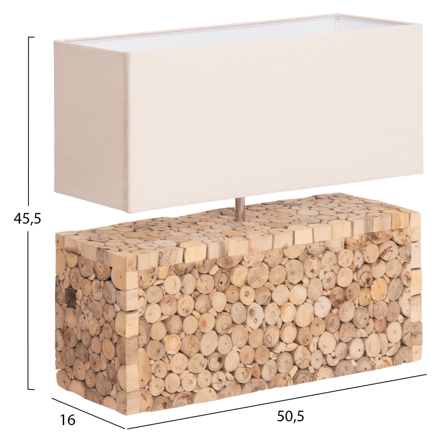 ΕΠΙΤΡΑΠΕΖΙΟ ΦΩΤΙΣΤΙΚΟ TWIGGY HM4437 DRIFTWOOD &amp; ΛΕΥΚΟ ΚΑΠΕΛΟ 50.5x16x45.5Υεκ. 2