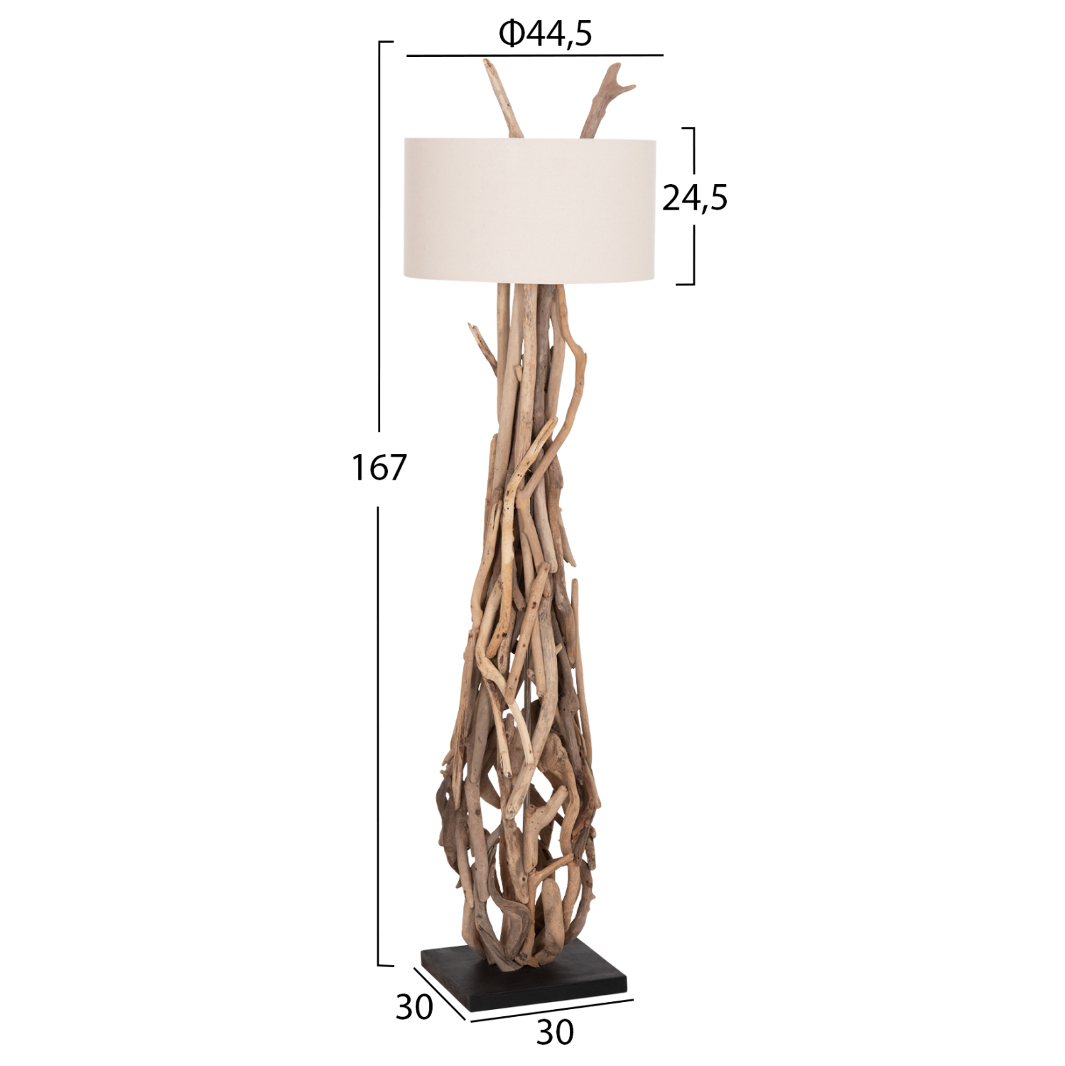ΔΙΑΚΟΣΜΗΤΙΚΟ ΦΩΤΙΣΤΙΚΟ ΔΑΠΕΔΟΥ ALTAR HM4872 DRIFTWOOD--ΛΕΥΚΟ PVC Φ44.5x167Υεκ. 2