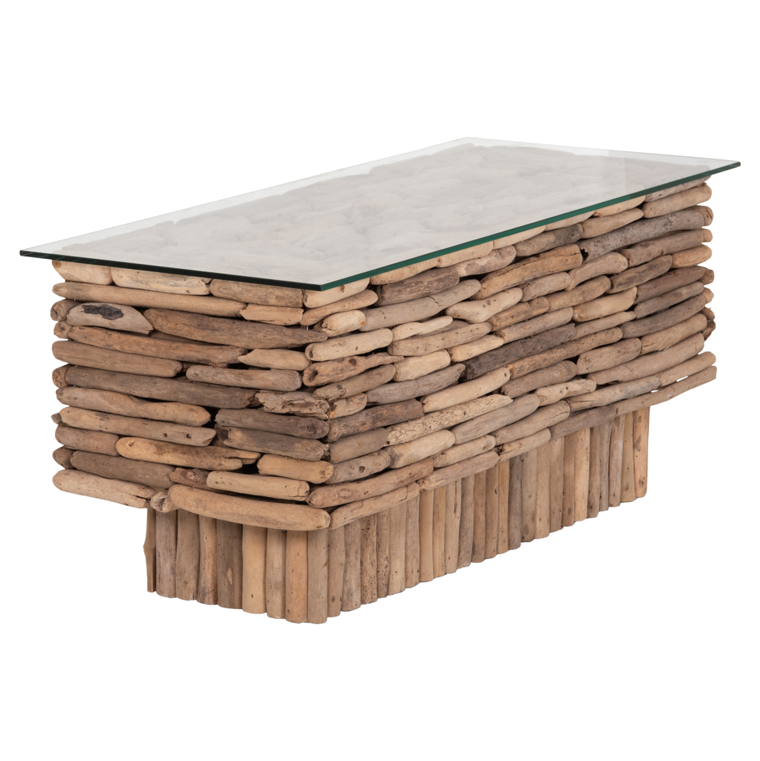 ΤΡΑΠΕΖΙ ΣΑΛΟΝΙΟΥ ΟΡΘΟΓΩΝΙΟ SPARROW HM18366 DRIFTWOOD--ΓΥΑΛΙ 105x45x47Υεκ. 4
