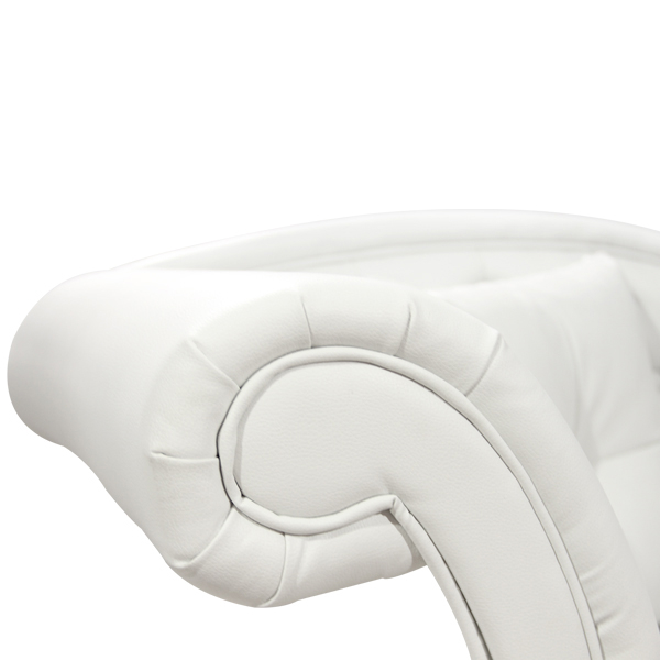 ΑΝΑΚΛΙΝΔΡΟ T.CHESTERFIELD NIOVI HM3007.02 PU ΛΕΥΚΟ-ΜΑΥΡΑ ΠΟΔΙΑ 190x61x84Yεκ. 3